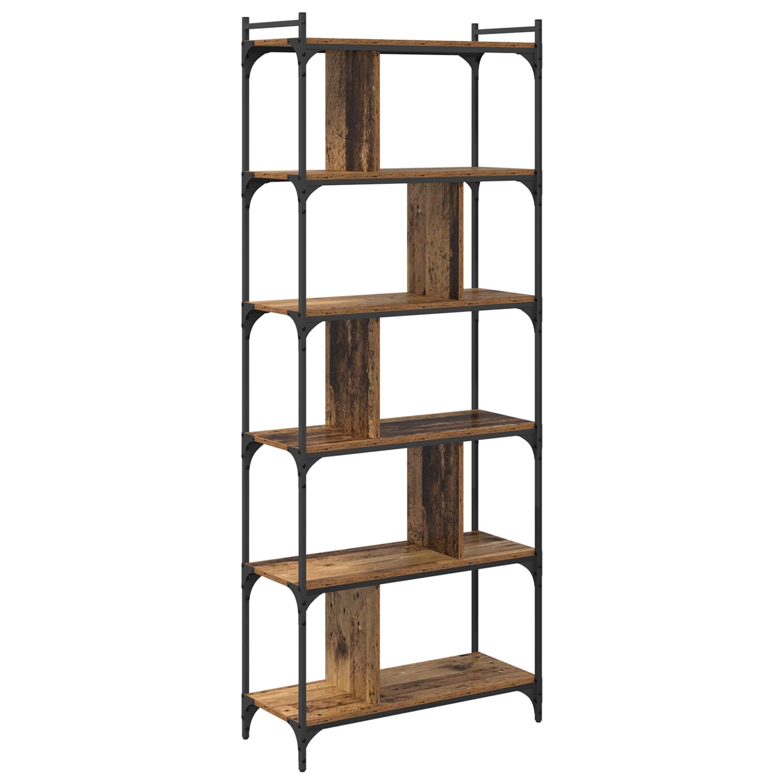 Bibliothèque Bois ancien 76 x 32 x 192 cm Bois d'ingénierie - XIOS
