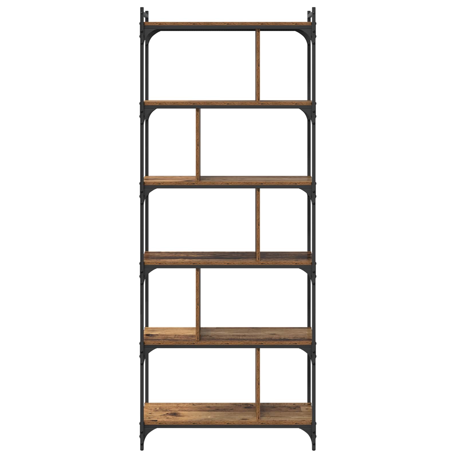Bibliothèque Bois ancien 76 x 32 x 192 cm Bois d'ingénierie - XIOS