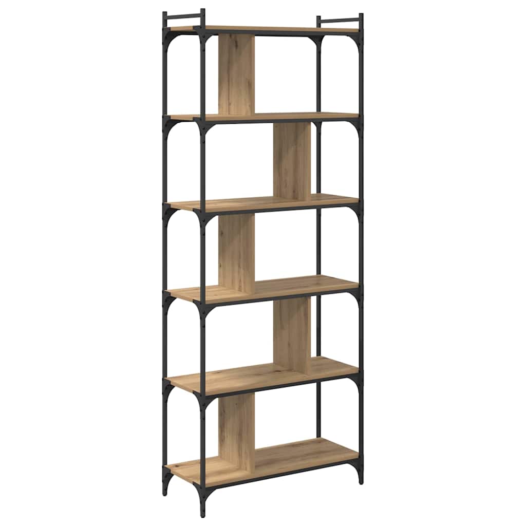 Bibliothèque chêne artisanal 76 x 32 x 192 cm Bois d'ingénierie - XIOS