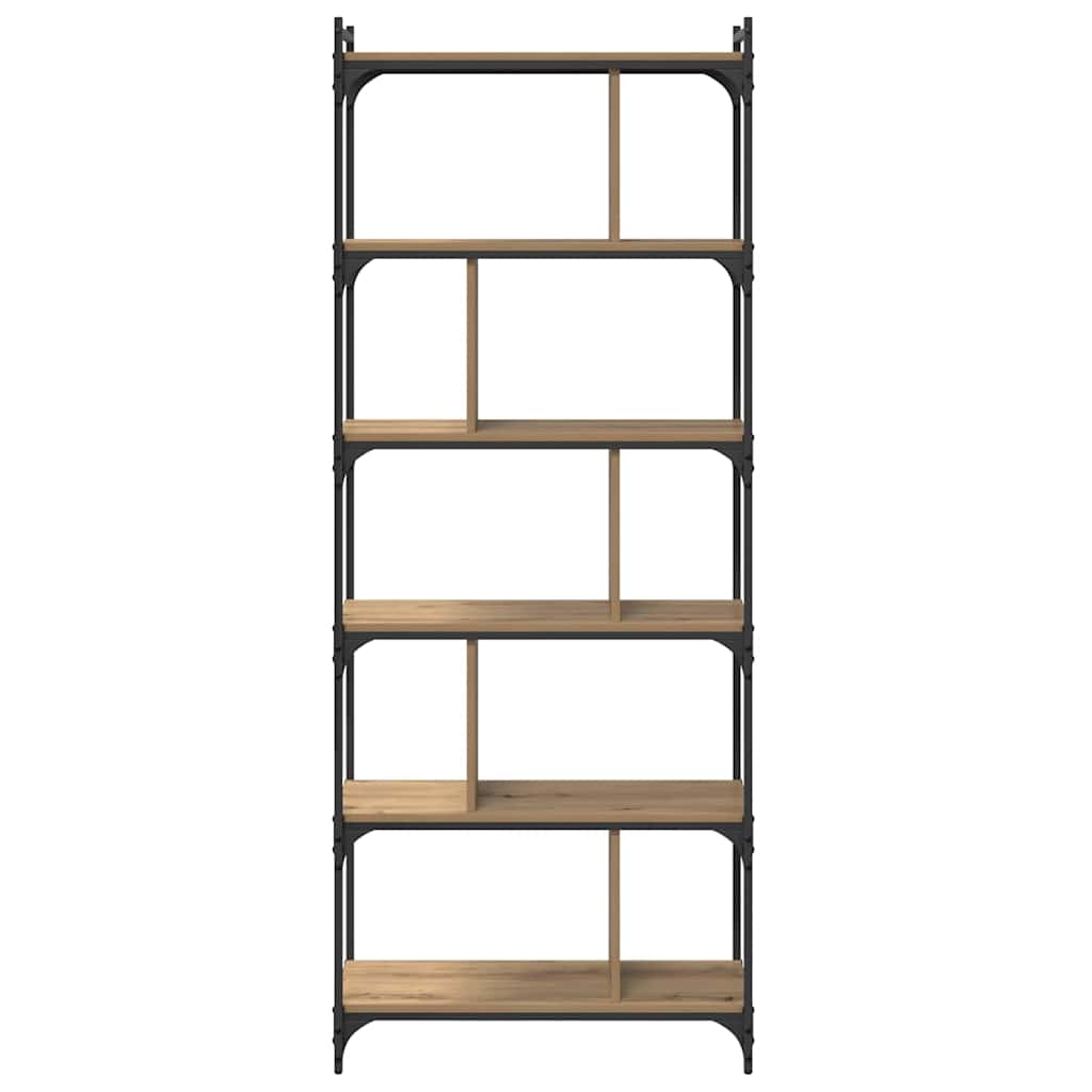 Bibliothèque chêne artisanal 76 x 32 x 192 cm Bois d'ingénierie - XIOS