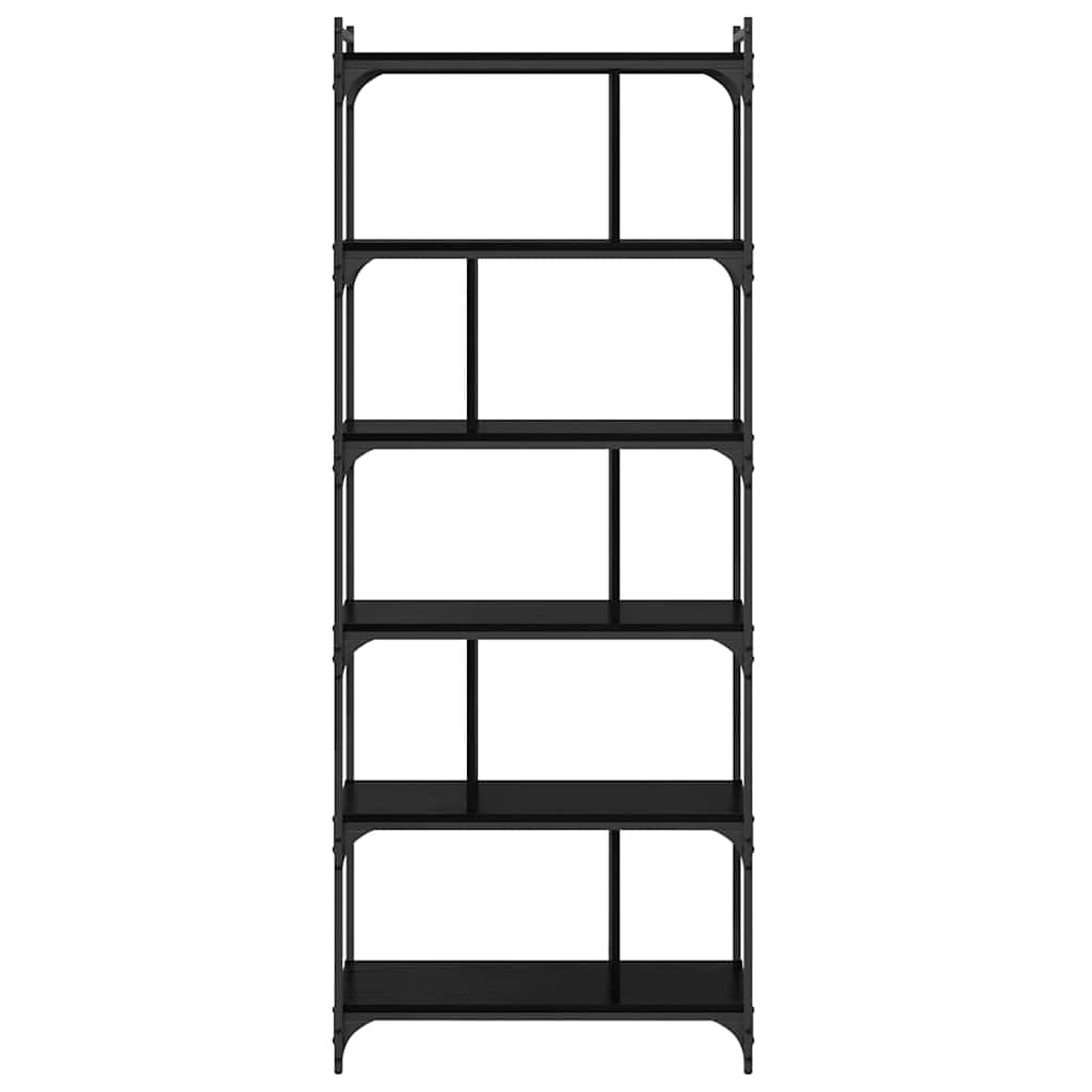 Bibliothèque Chêne noir 76 x 32 x 192 cm Bois d'ingénierie - XIOS