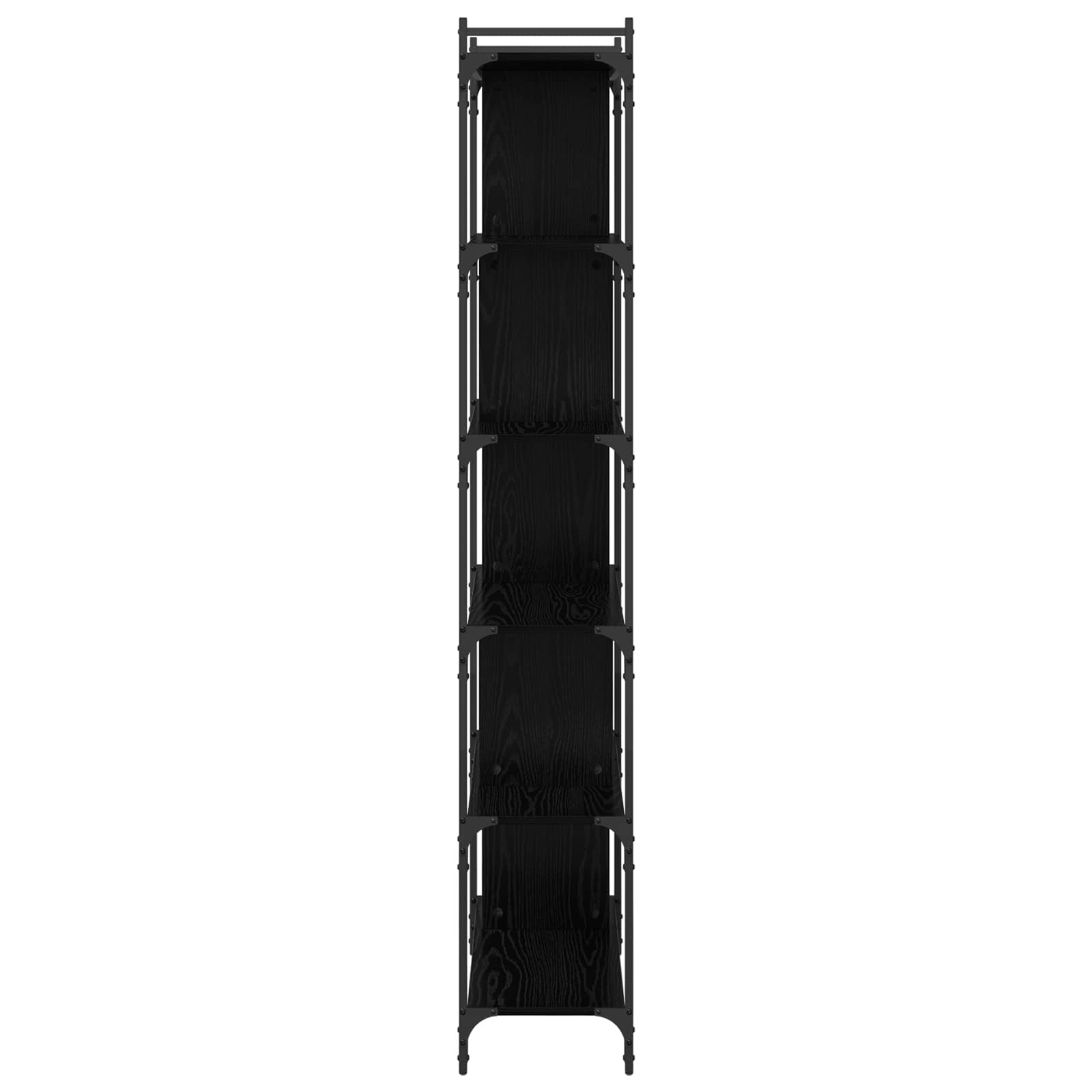 Bibliothèque Chêne noir 76 x 32 x 192 cm Bois d'ingénierie - XIOS