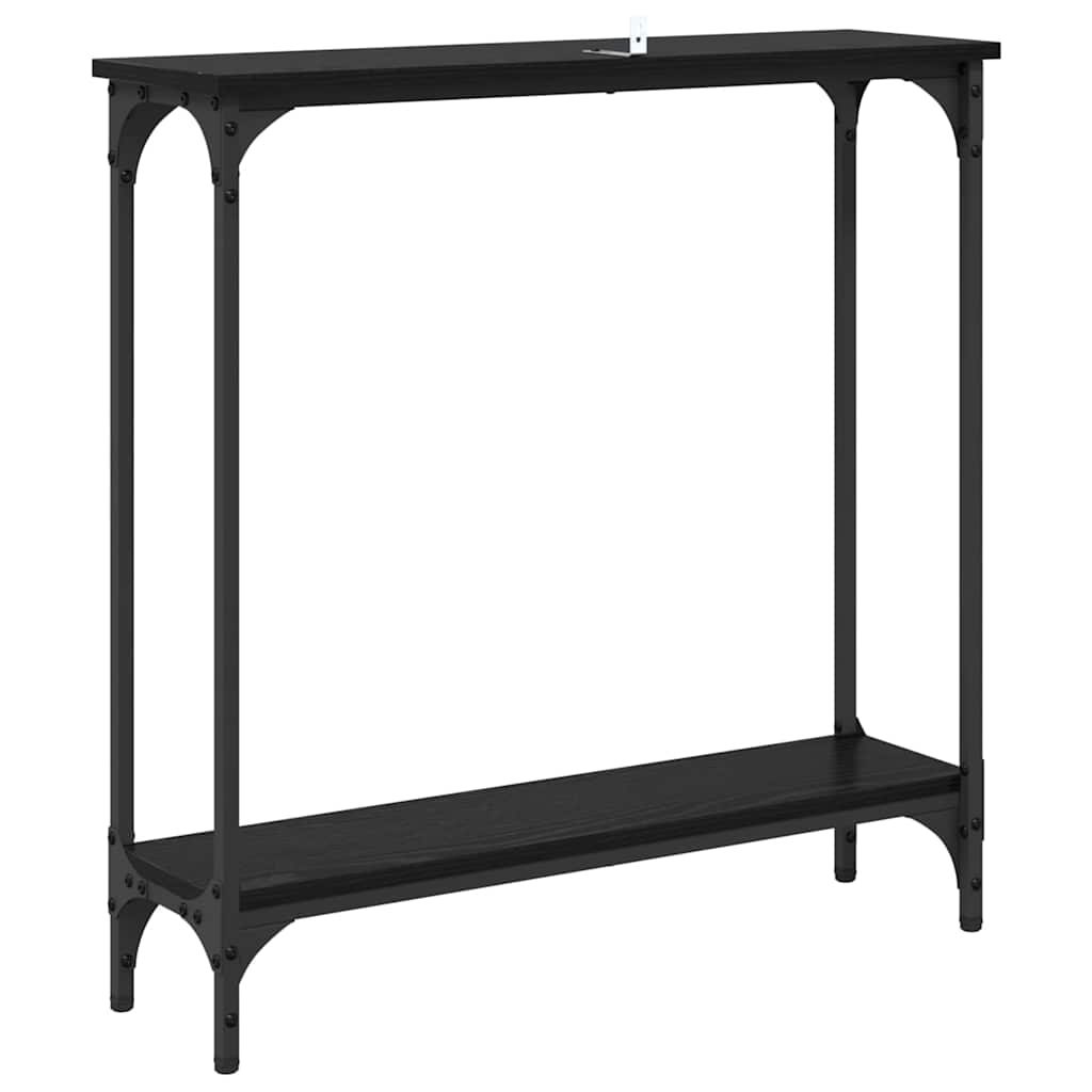 Table console Chêne noir 75 x 22,5 x 75 cm Bois d'ingénierie - XIOS