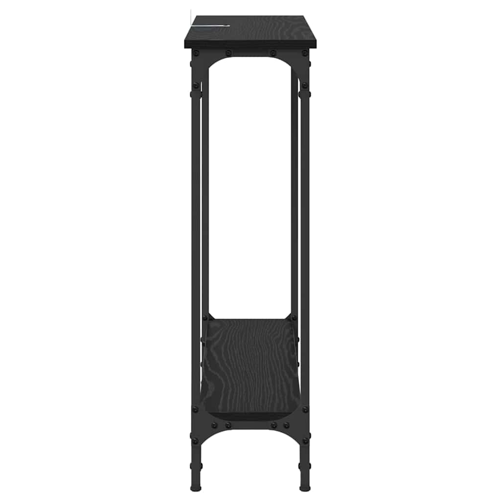 Table console Chêne noir 75 x 22,5 x 75 cm Bois d'ingénierie - XIOS