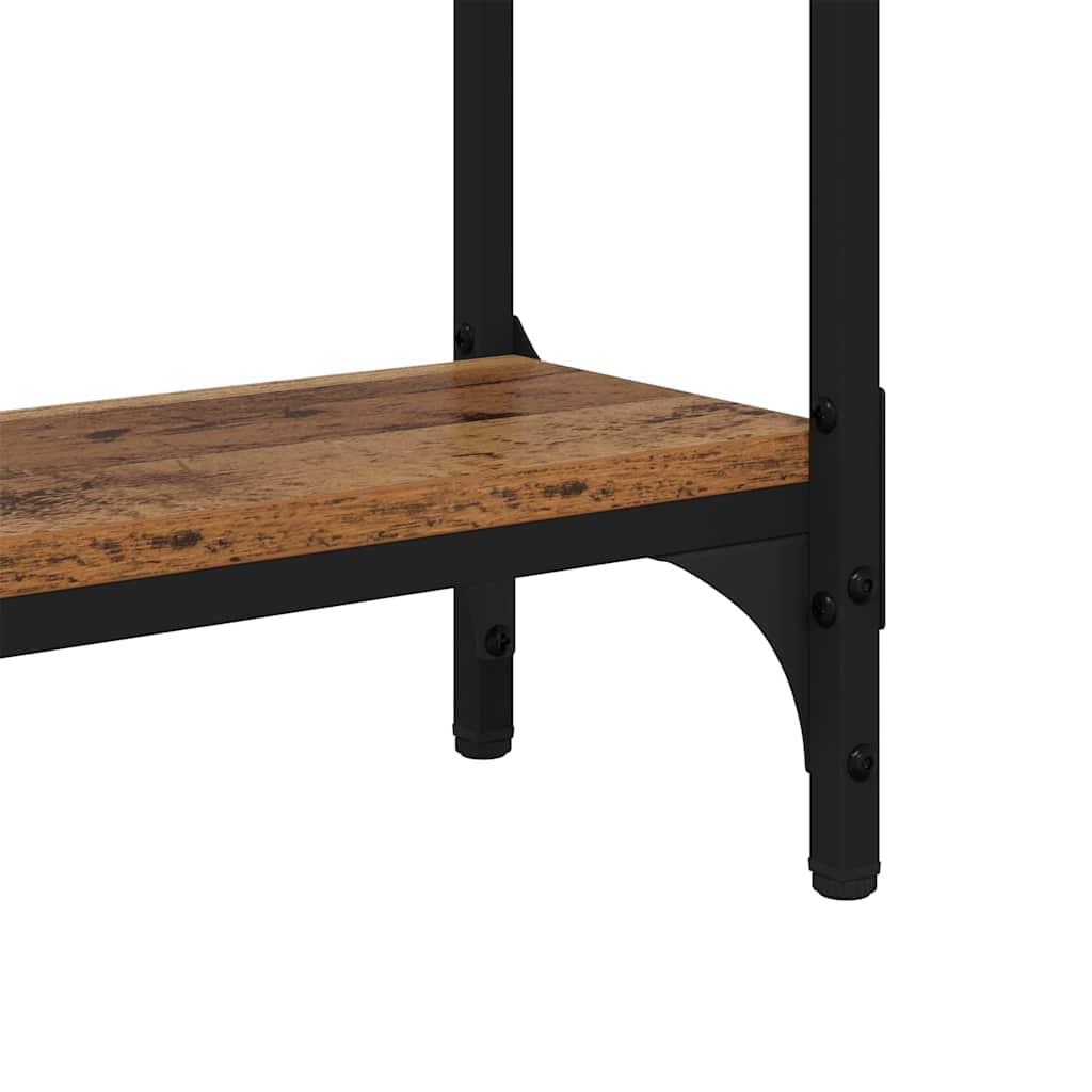 Table console avec étagère Bois ancien 75 x 22.5 x 75 cm - XIOS