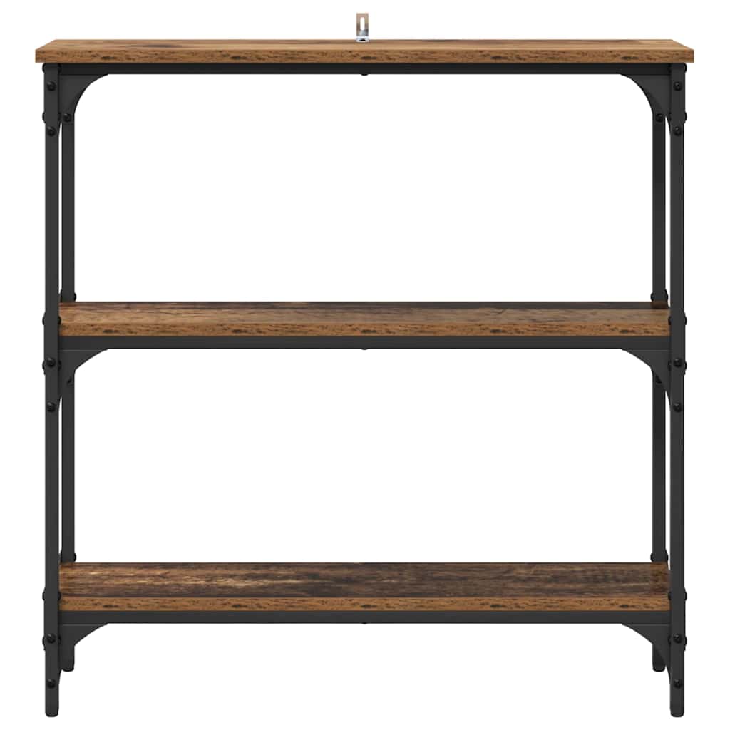 Table console avec étagère Bois ancien 75 x 22.5 x 75 cm - XIOS