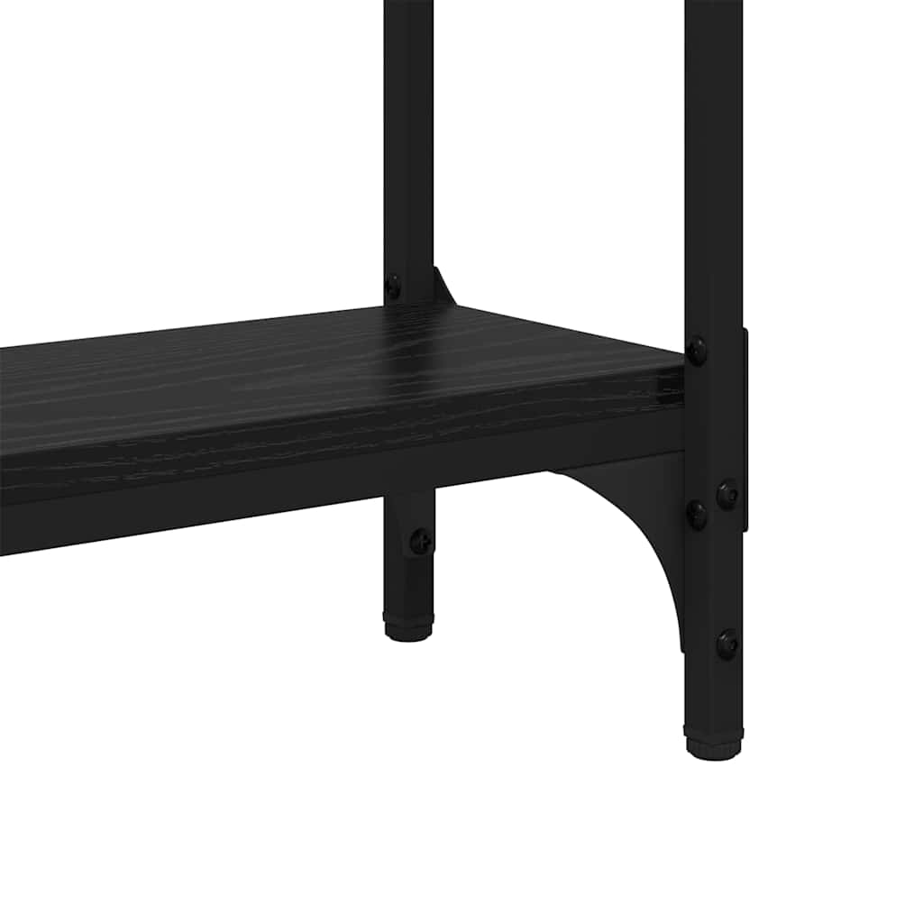 Table console avec étagère Chêne noir 75 x 22.5 x 75 cm - XIOS