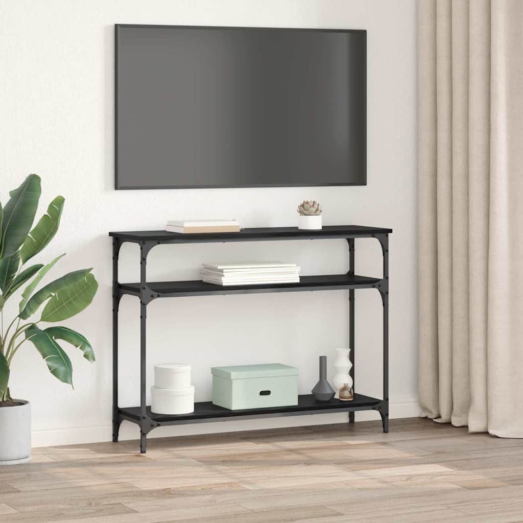 Table console Chêne noir 100 x 29 x 75 cm Bois d'ingénierie - XIOS