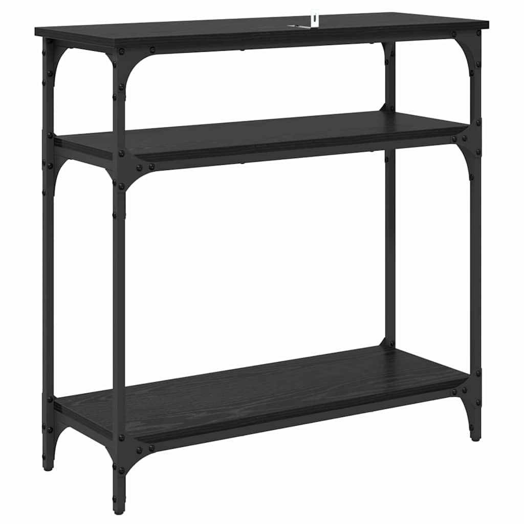 Table console Chêne noir 75 x 29 x 75 cm Bois d'ingénierie - XIOS