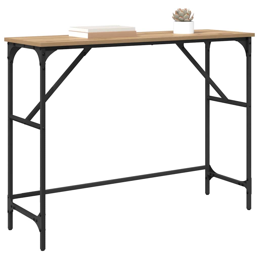 Table console Chêne artisanal 100 x 32 x 75 cm - XIOS