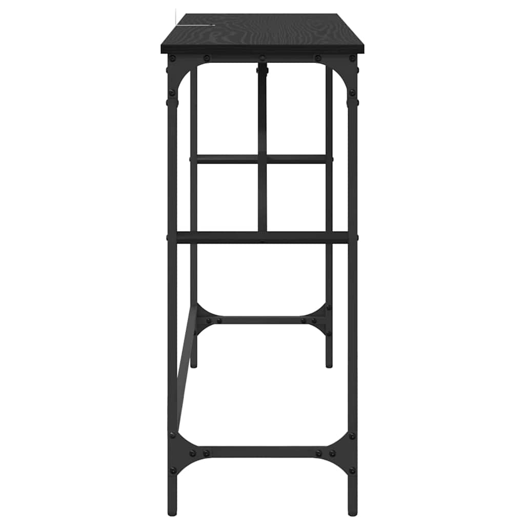 Table console Chêne noir 100 x 32 x 75 cm Bois d'ingénierie - XIOS