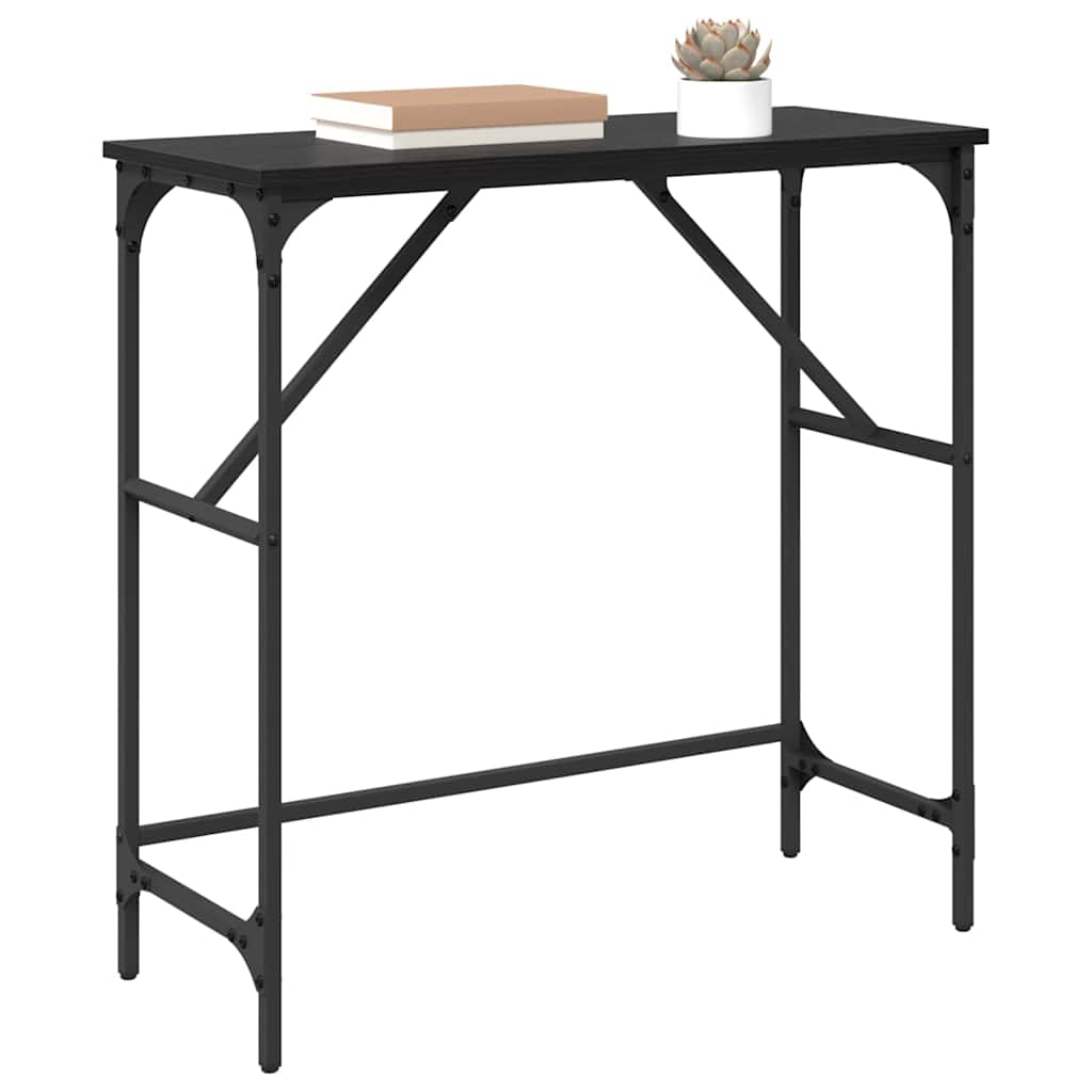 Table console Chêne noir 75 x 32 x 75 cm Bois d'ingénierie - XIOS