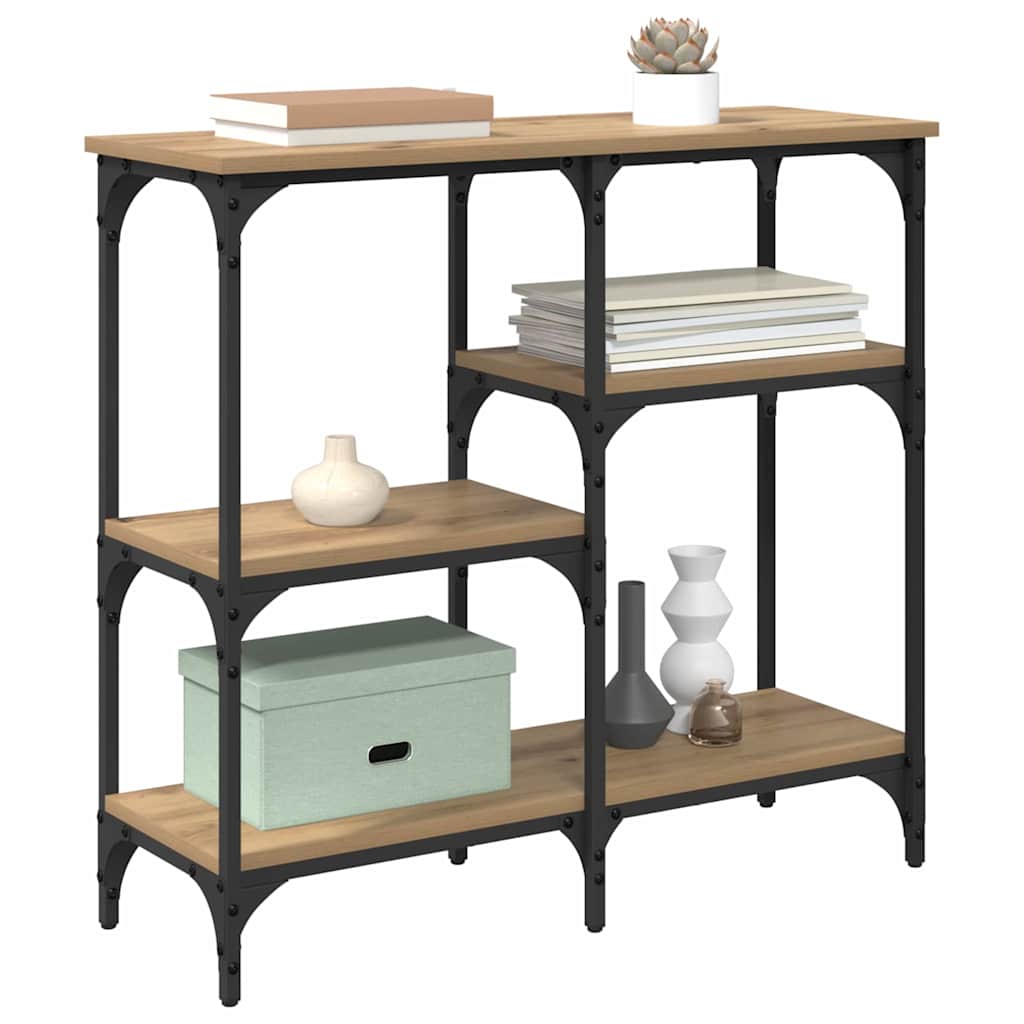 Table console Chêne artisanal 80 x 29 x 75 cm Bois d'ingénierie - XIOS