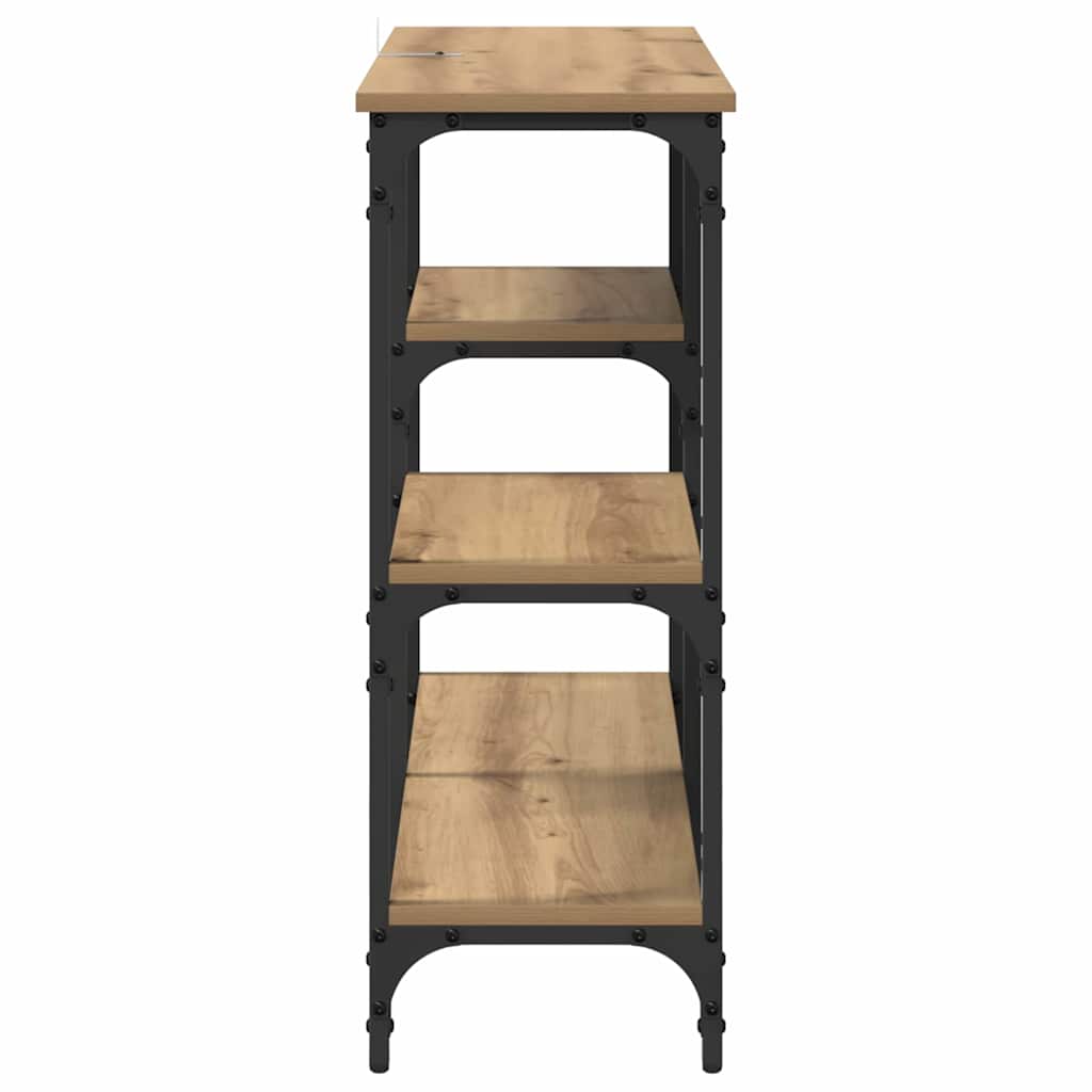 Table console Chêne artisanal 80 x 29 x 75 cm Bois d'ingénierie - XIOS