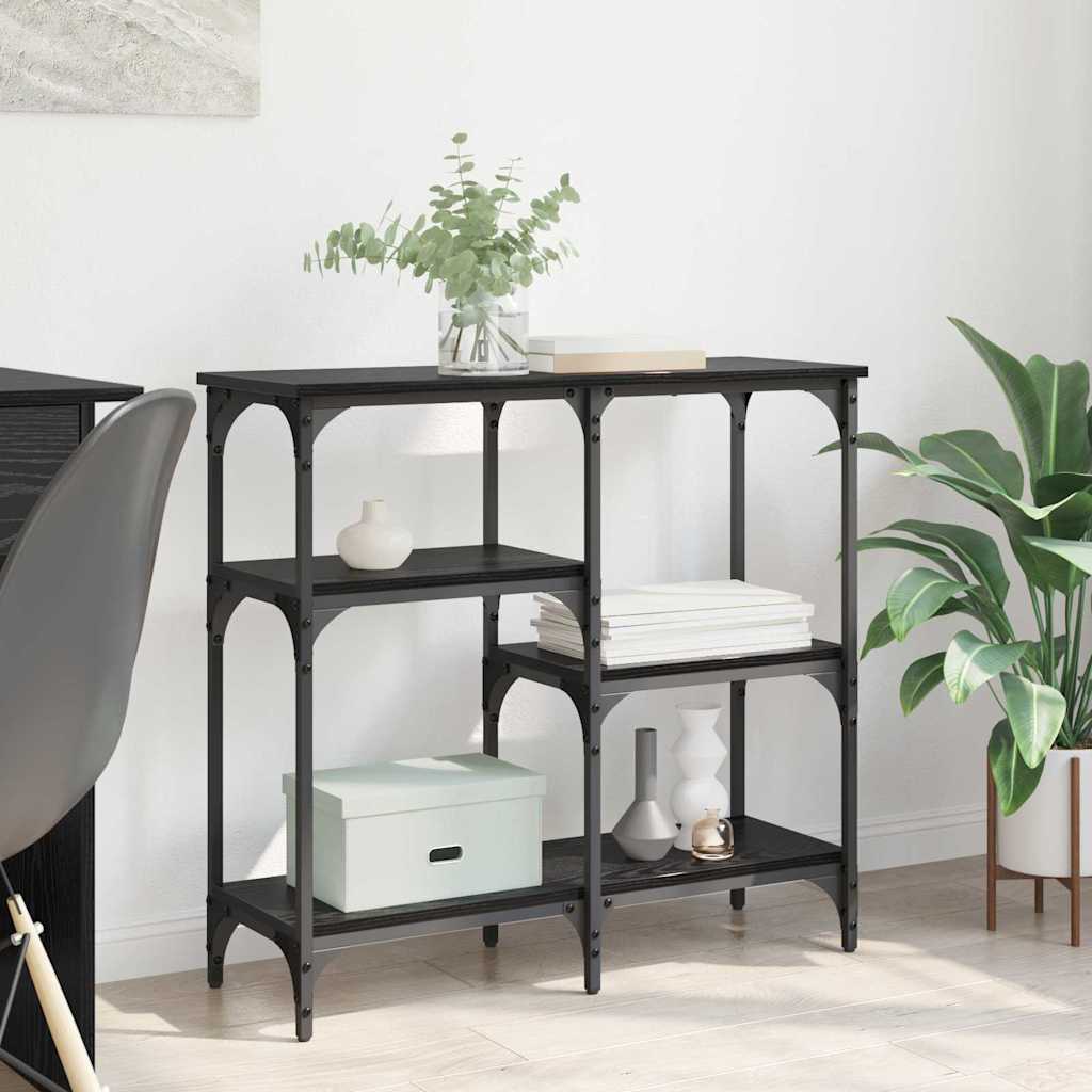 avec étagère Chêne noir 80 x 29 x 75 cm Bois d'ingénierie - XIOS