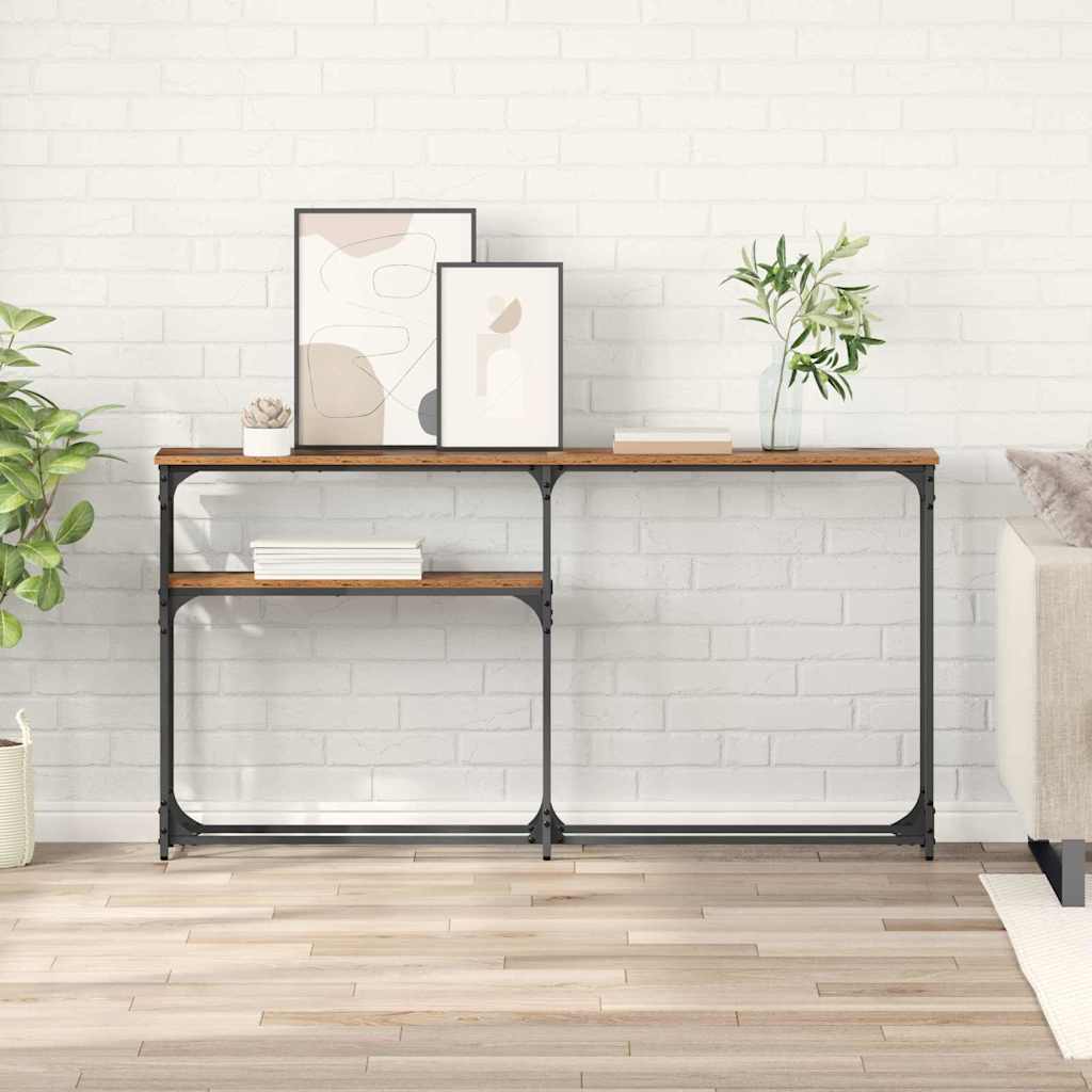 TableConsole Bois ancien 145x22.5x75cm Bois d'ingénierie - XIOS