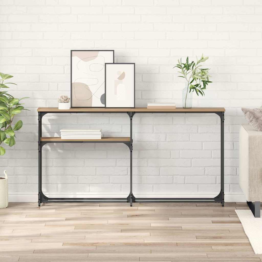 TableConsole Chêne artisanal 145 x 22,5 x 75 cm - XIOS