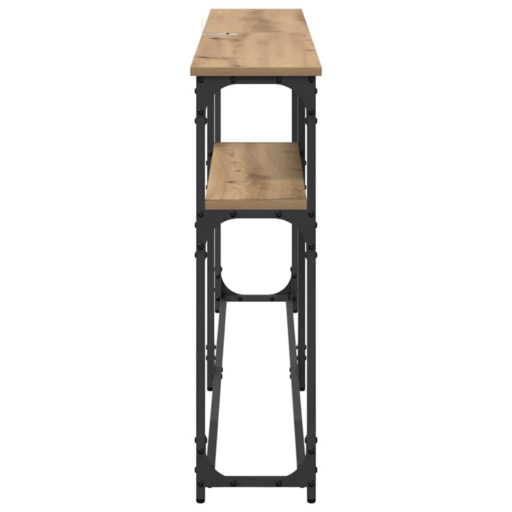 TableConsole Chêne artisanal 145 x 22,5 x 75 cm - XIOS