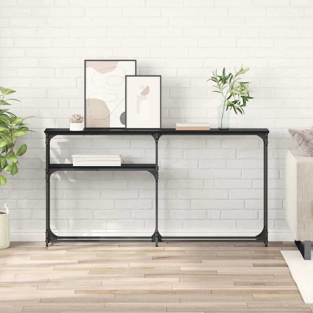 TableConsole Chêne noir 145x22.5x75cm Bois d'ingénierie - XIOS