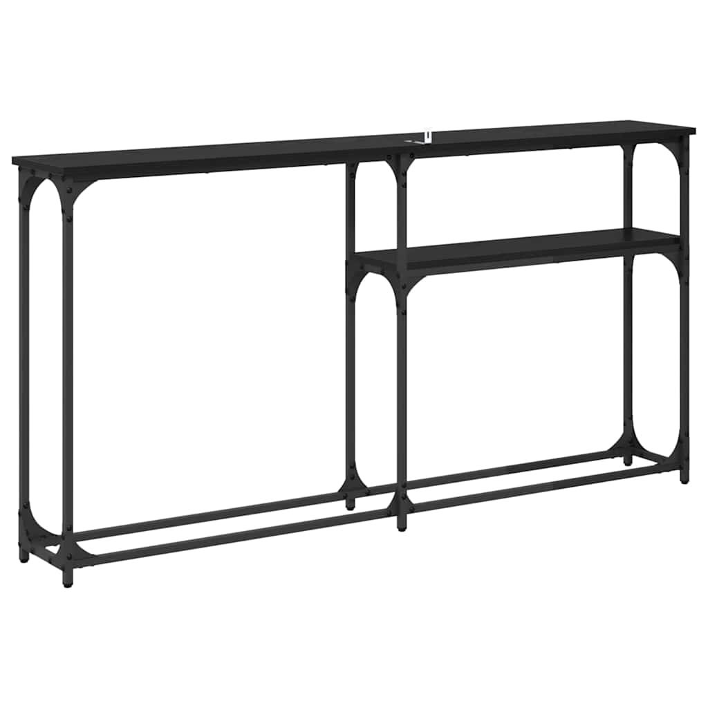 TableConsole Chêne noir 145x22.5x75cm Bois d'ingénierie - XIOS