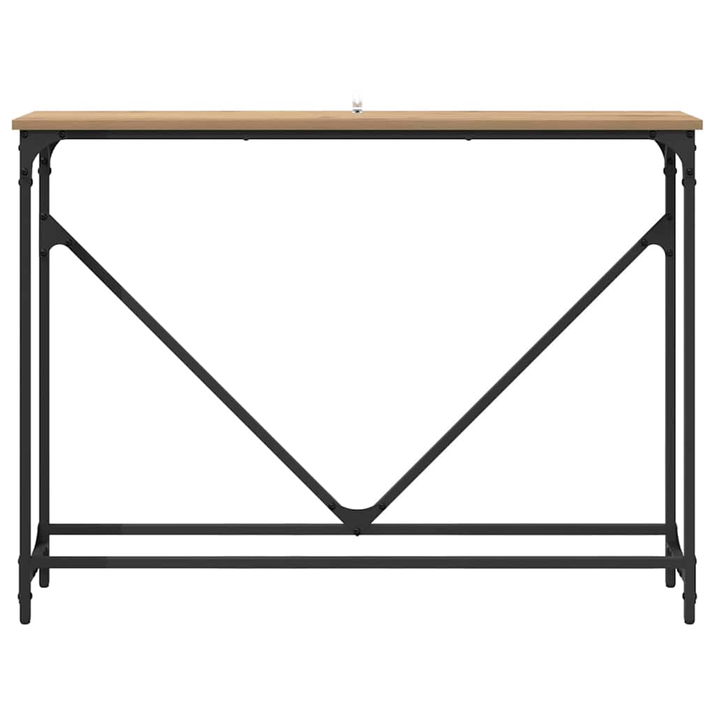 Table console chêne artisanal 102 x 22.5 x 75 cm - XIOS