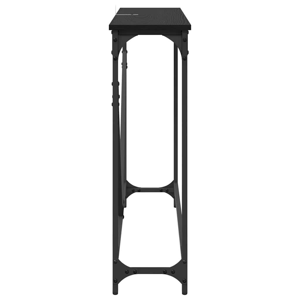 Table console Chêne noir 102 x 22.5 x 75 cm Bois d'ingénierie - XIOS