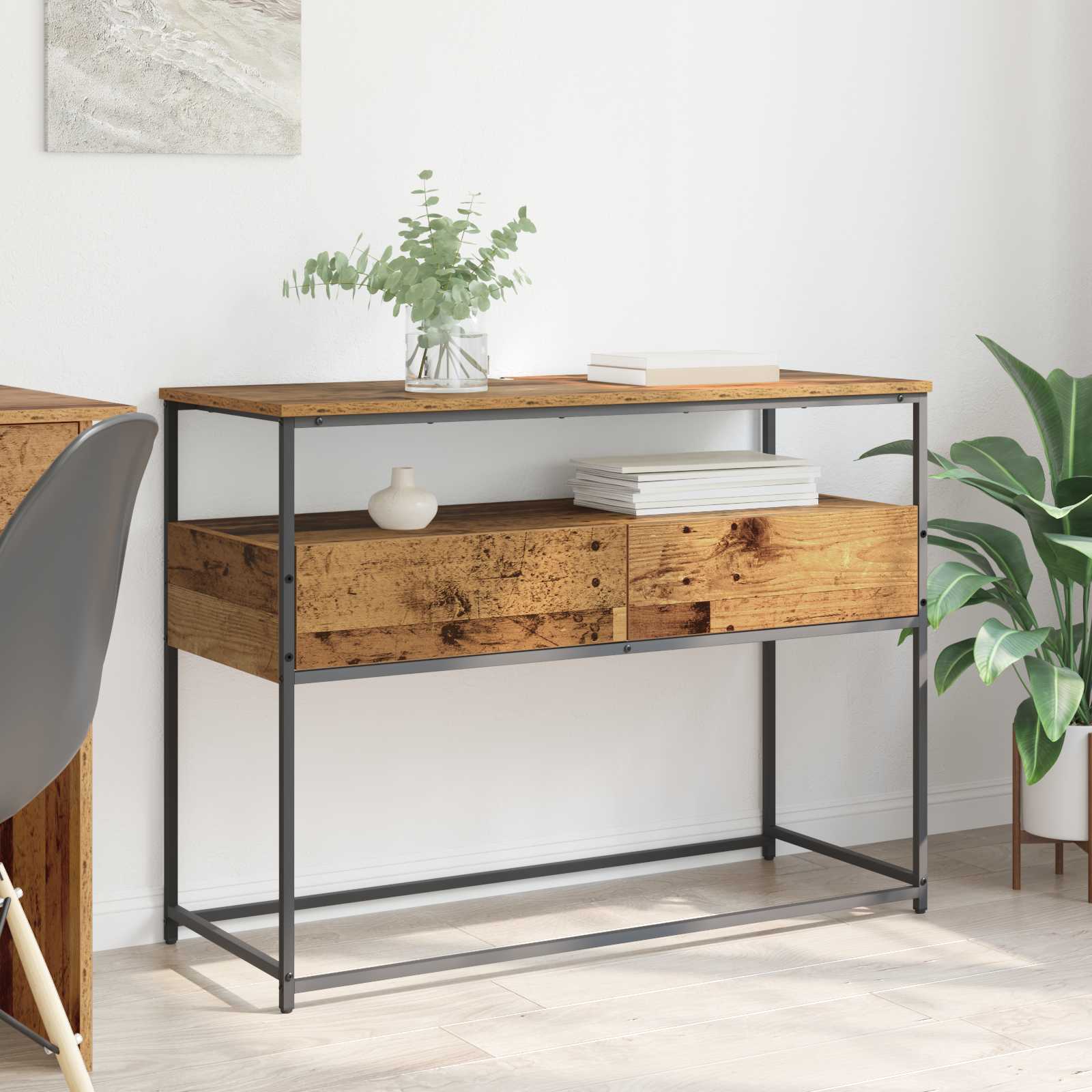 Table console Bois Ancien 100 x 40 x 75 cm Bois d'ingénierie - XIOS