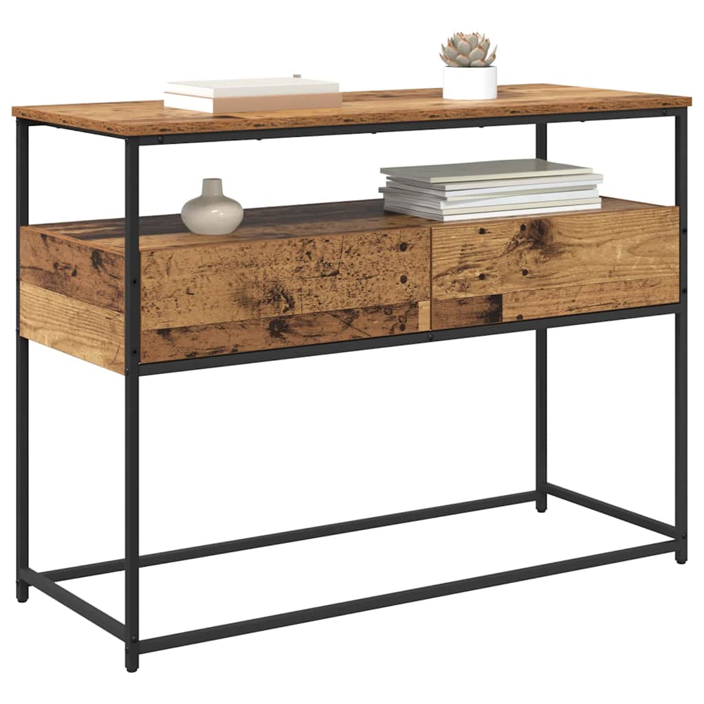 Table console avec tiroir Bois Ancien 100 x 40 x 75 cm - XIOS