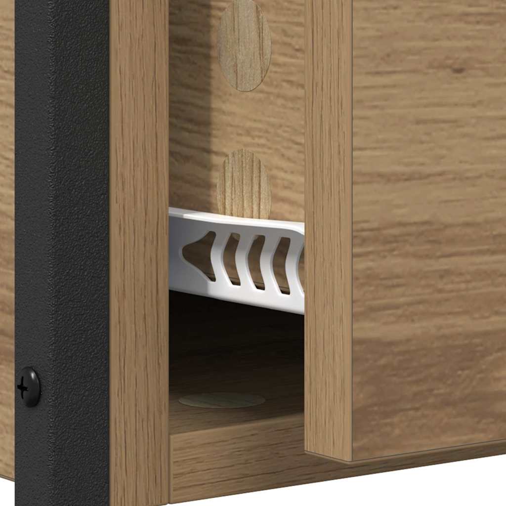 Table console avec tiroir Chêne artisanal 100 x 40 x 75 cm - XIOS