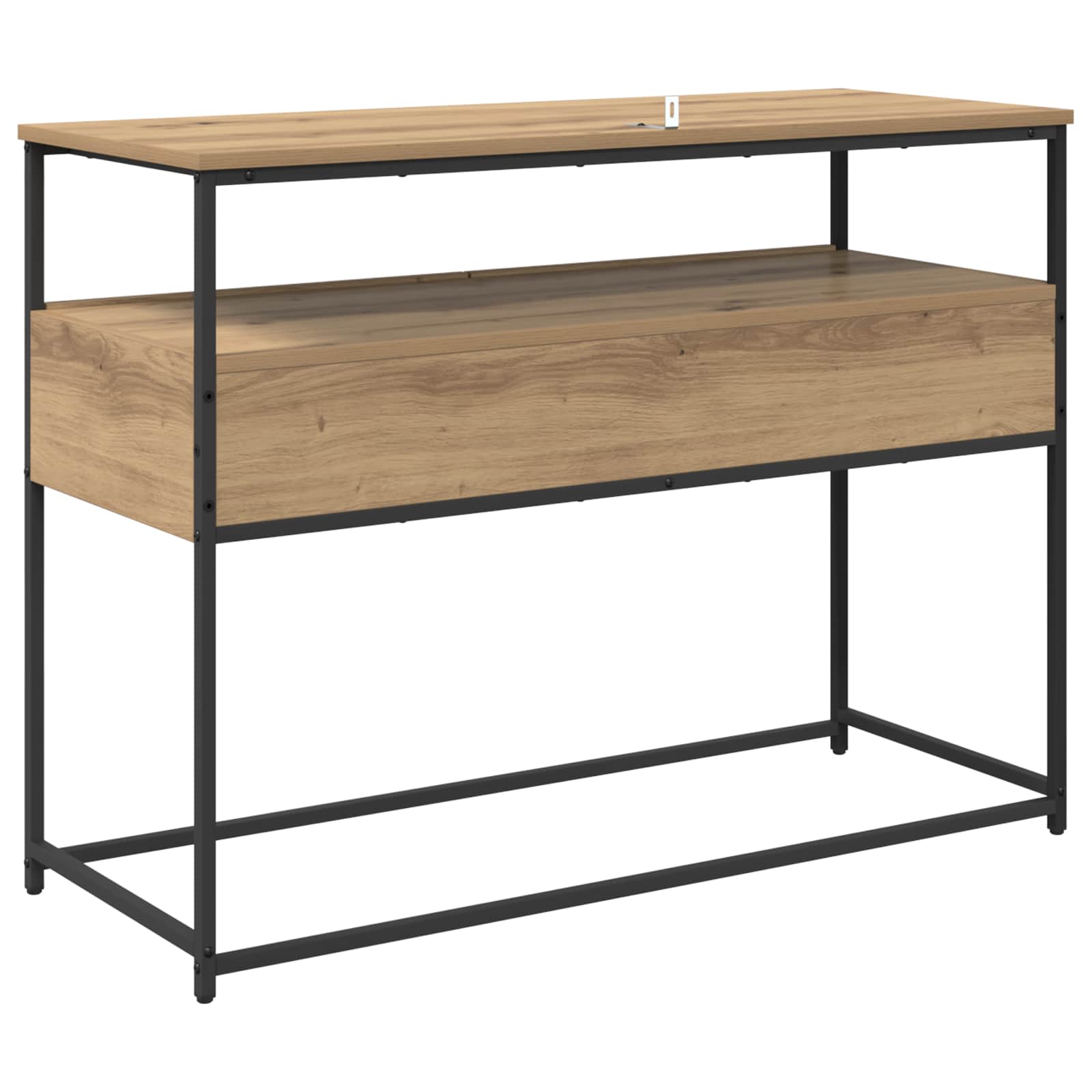 Table console avec tiroir Chêne artisanal 100 x 40 x 75 cm - XIOS