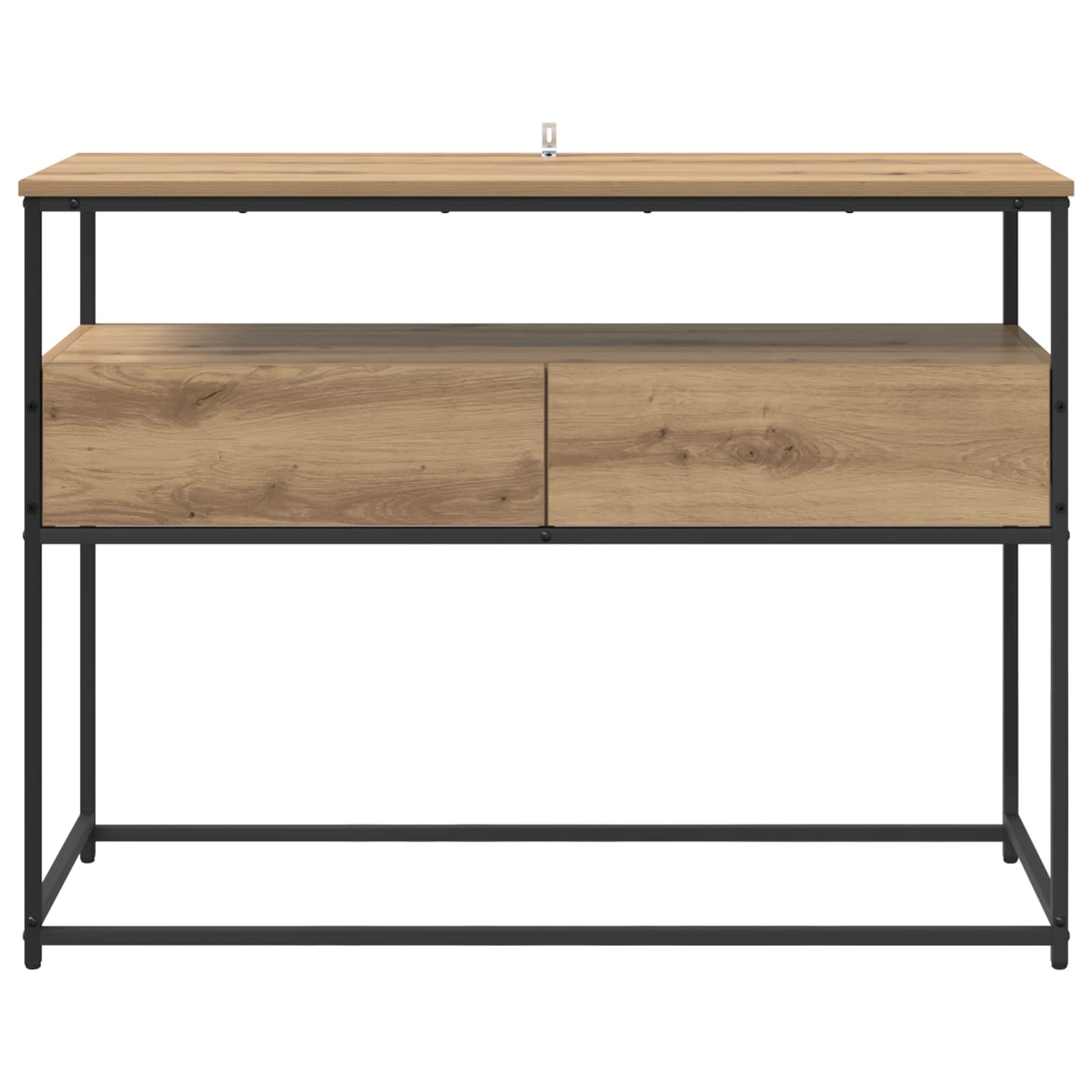 Table console avec tiroir Chêne artisanal 100 x 40 x 75 cm - XIOS