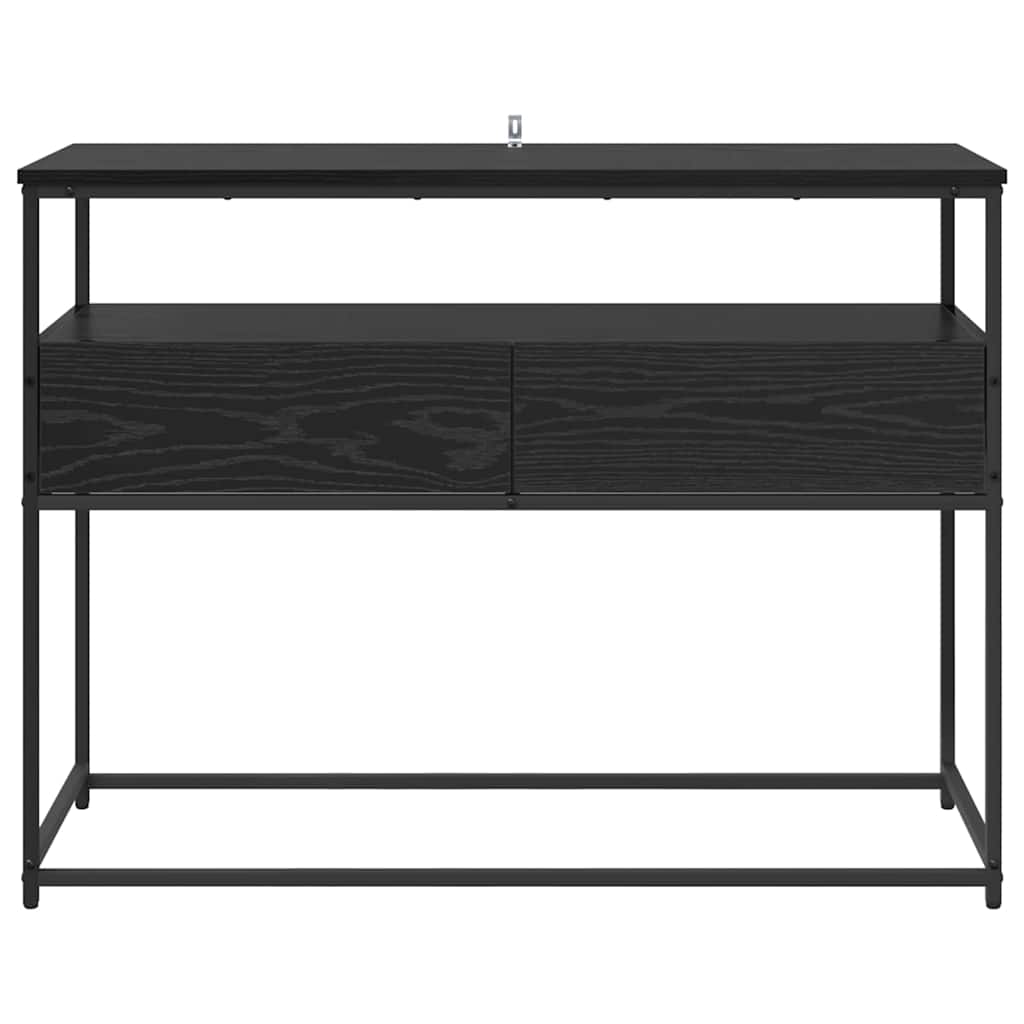 Table console avec tiroir Chêne noir 100 x 40 x 75 cm - XIOS