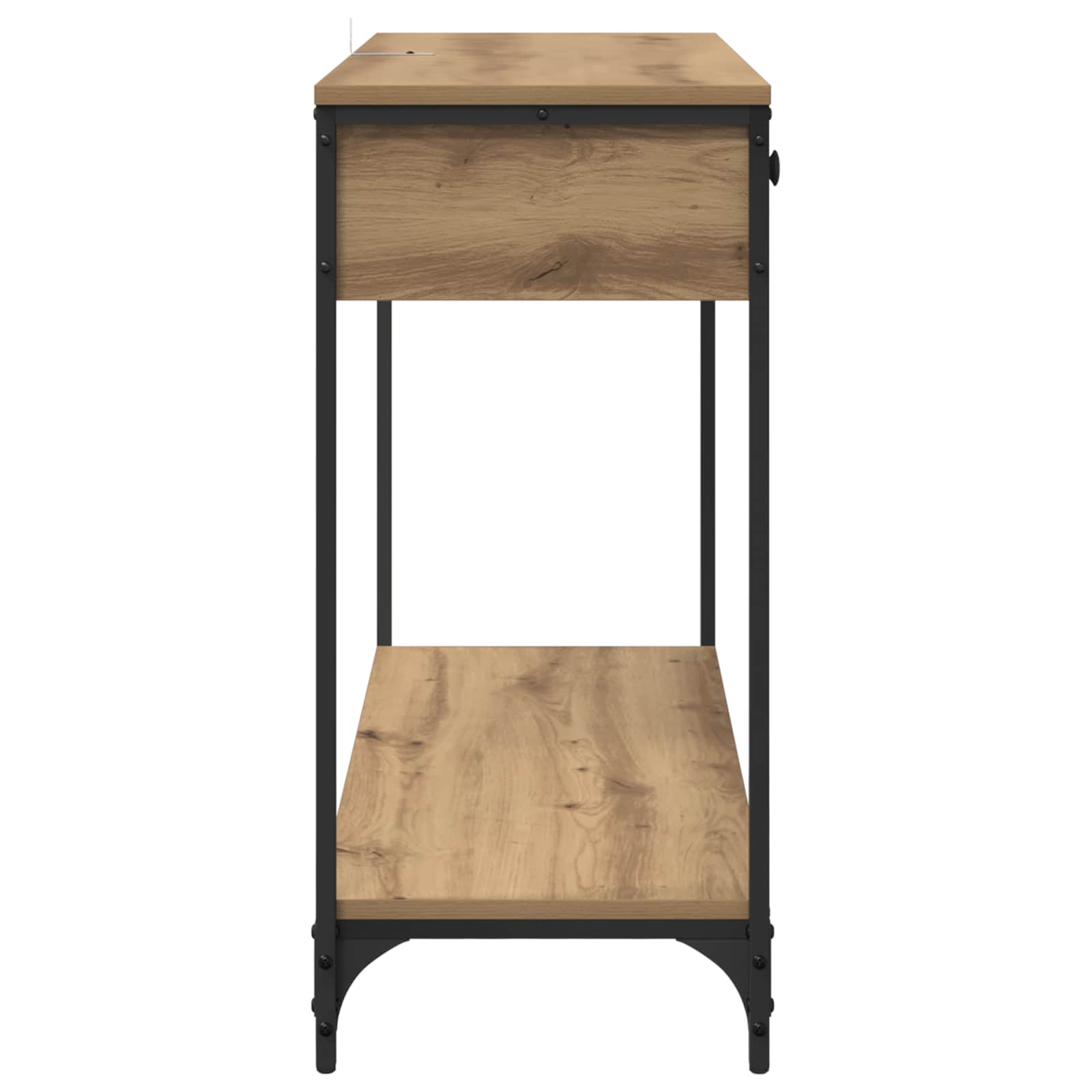 Table console avec tiroir Chêne artisanal 100 x 34,5 x 75 cm - XIOS