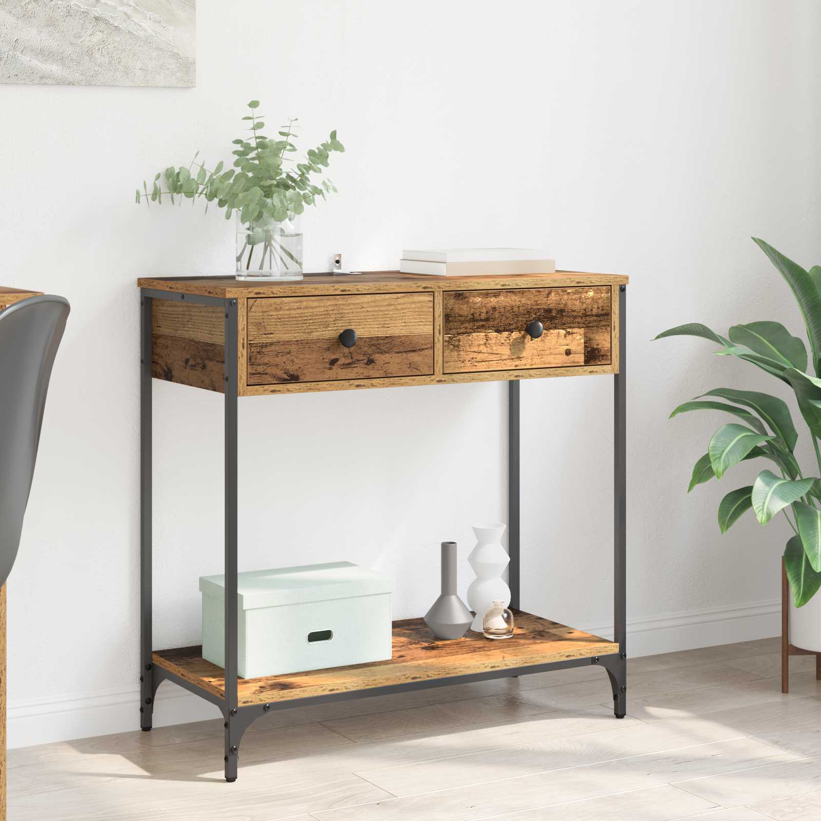 Table console Bois Ancien 75 x 34,5 x 75 cm Bois d'ingénierie - XIOS