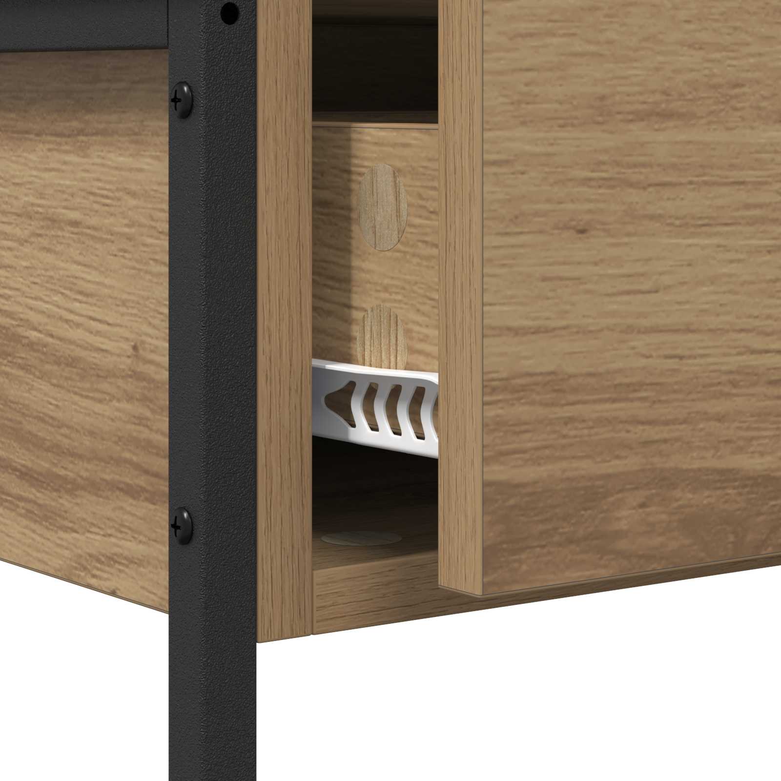 Table console avec tiroir Chêne artisanal 75 x 34,5 x 75 cm - XIOS