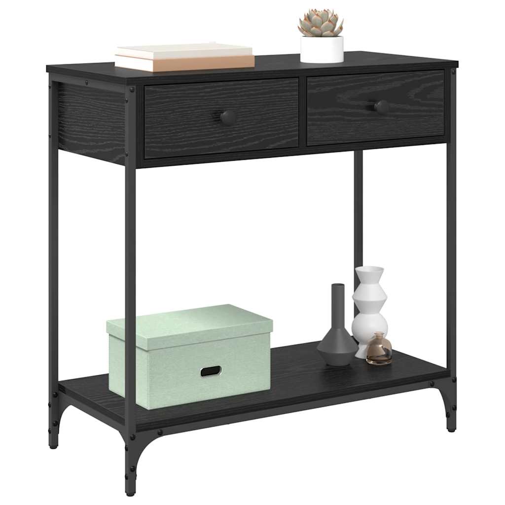 Table console Chêne noir 75 x 34,5 x 75 cm Bois d'ingénierie - XIOS