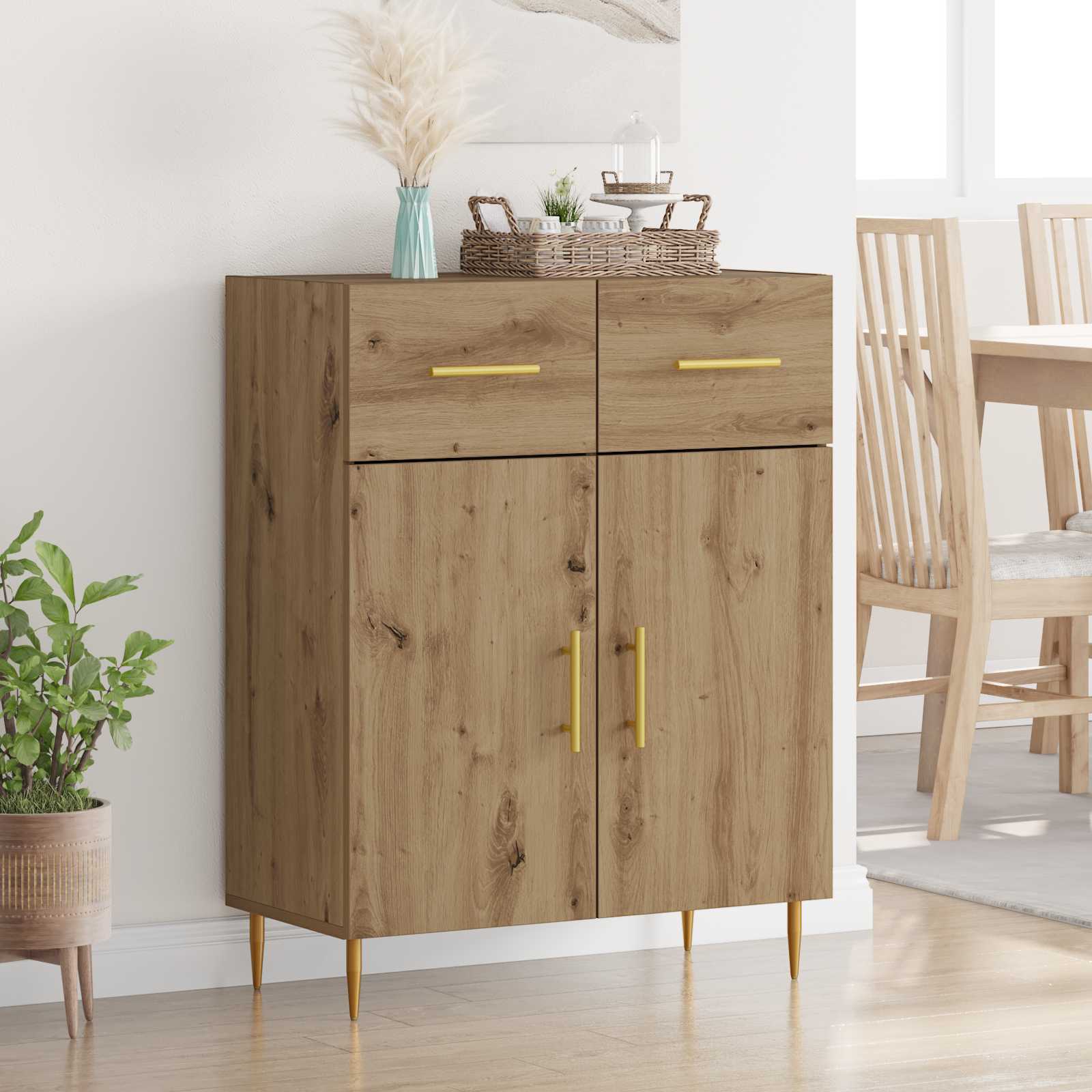 Buffet Chêne artisanal 69,5 x 34 x 90 cm Bois d'ingénierie - XIOS