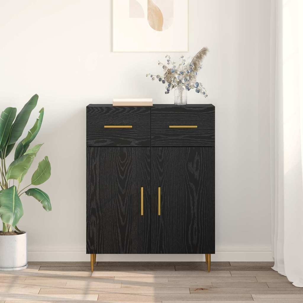 Buffet Chêne noir 69,5 x 34 x 90 cm Bois d'ingénierie - XIOS