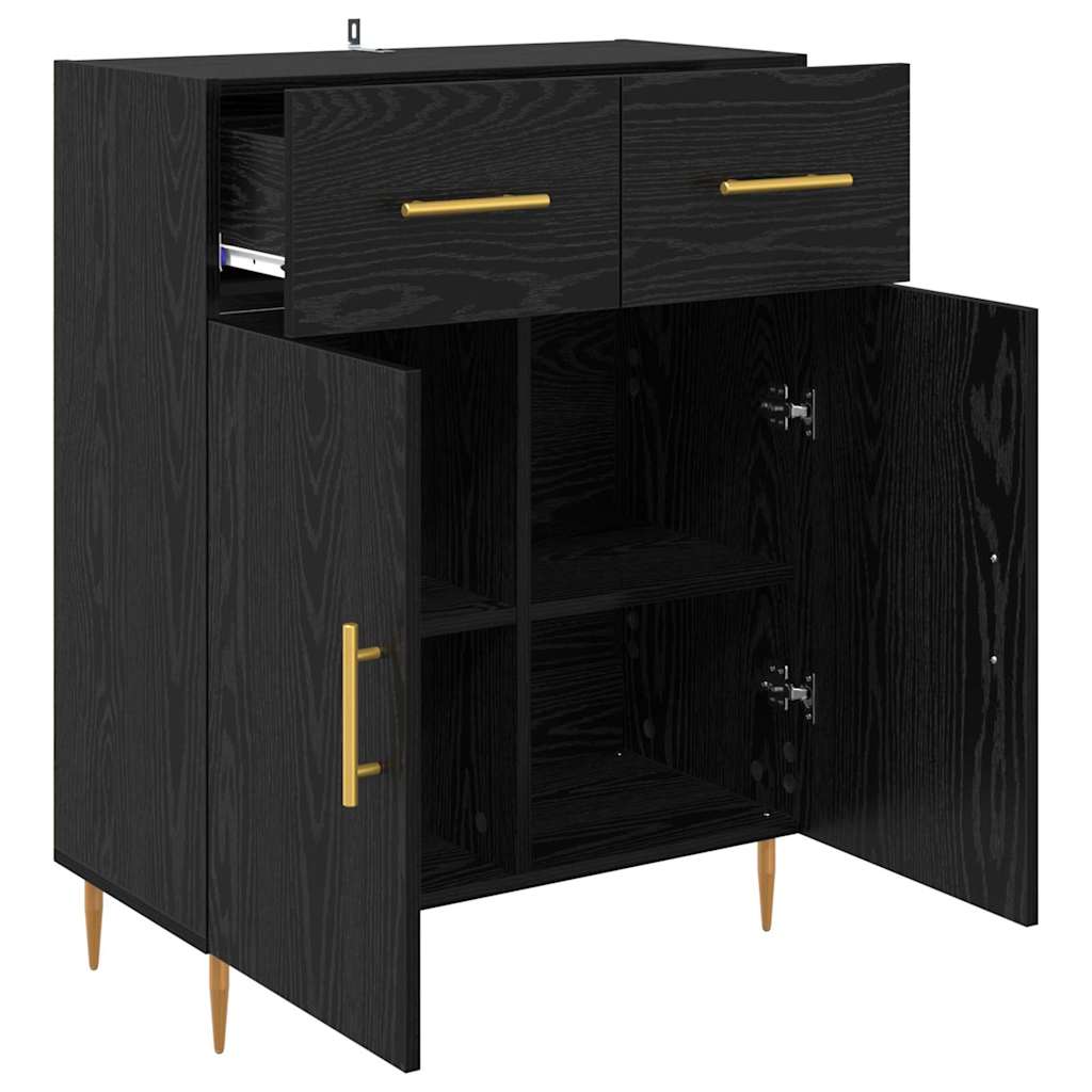 Buffet Chêne noir 69,5 x 34 x 90 cm Bois d'ingénierie - XIOS