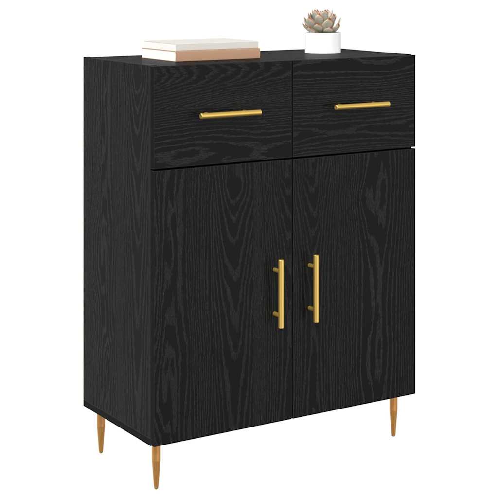 Buffet Chêne noir 69,5 x 34 x 90 cm Bois d'ingénierie - XIOS