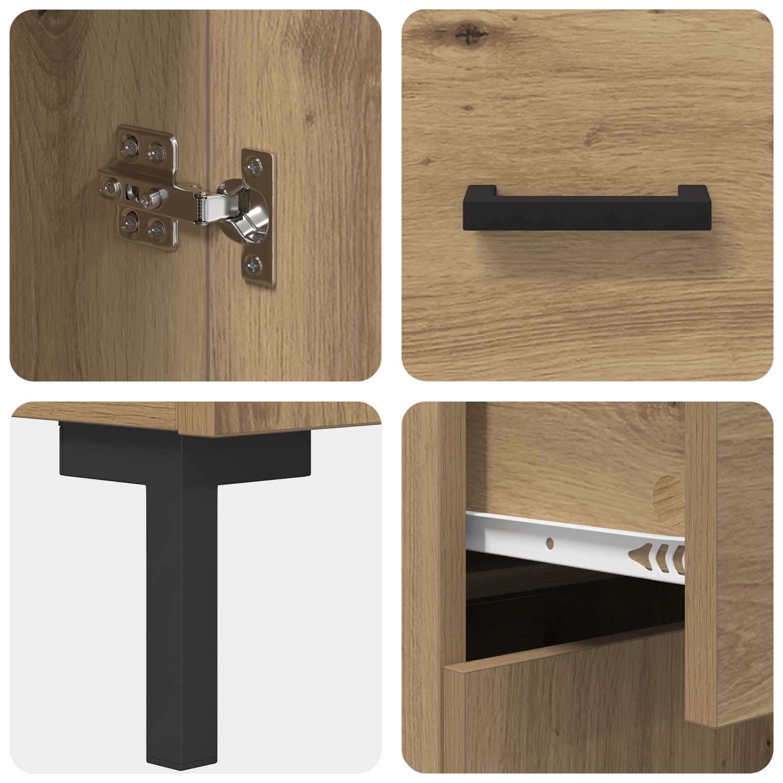 Buffet Chêne artisanal 69,5 x 34 x 90 cm Bois d'ingénierie - XIOS