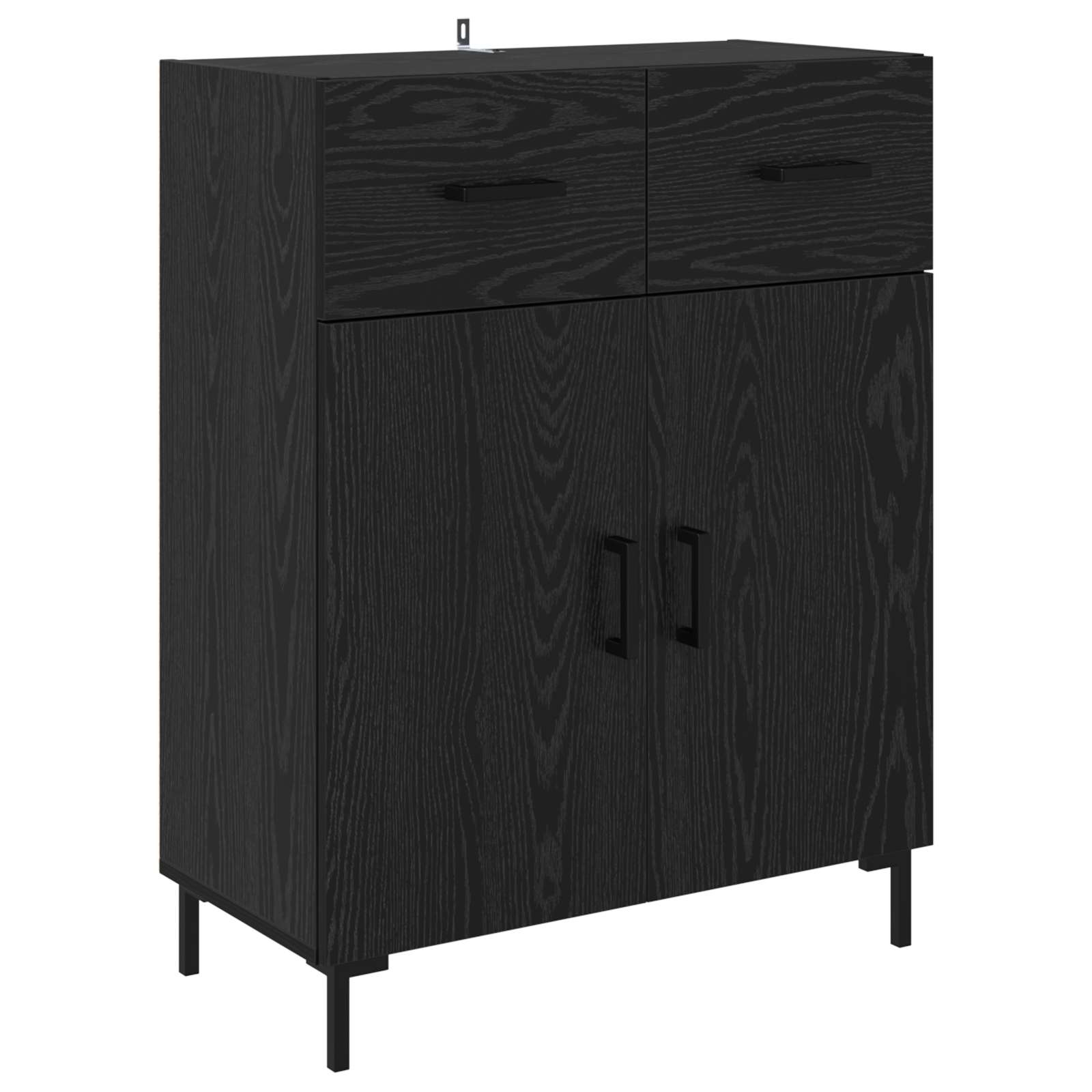 Buffet Chêne noir 69,5 x 34 x 90 cm Bois d'ingénierie - XIOS