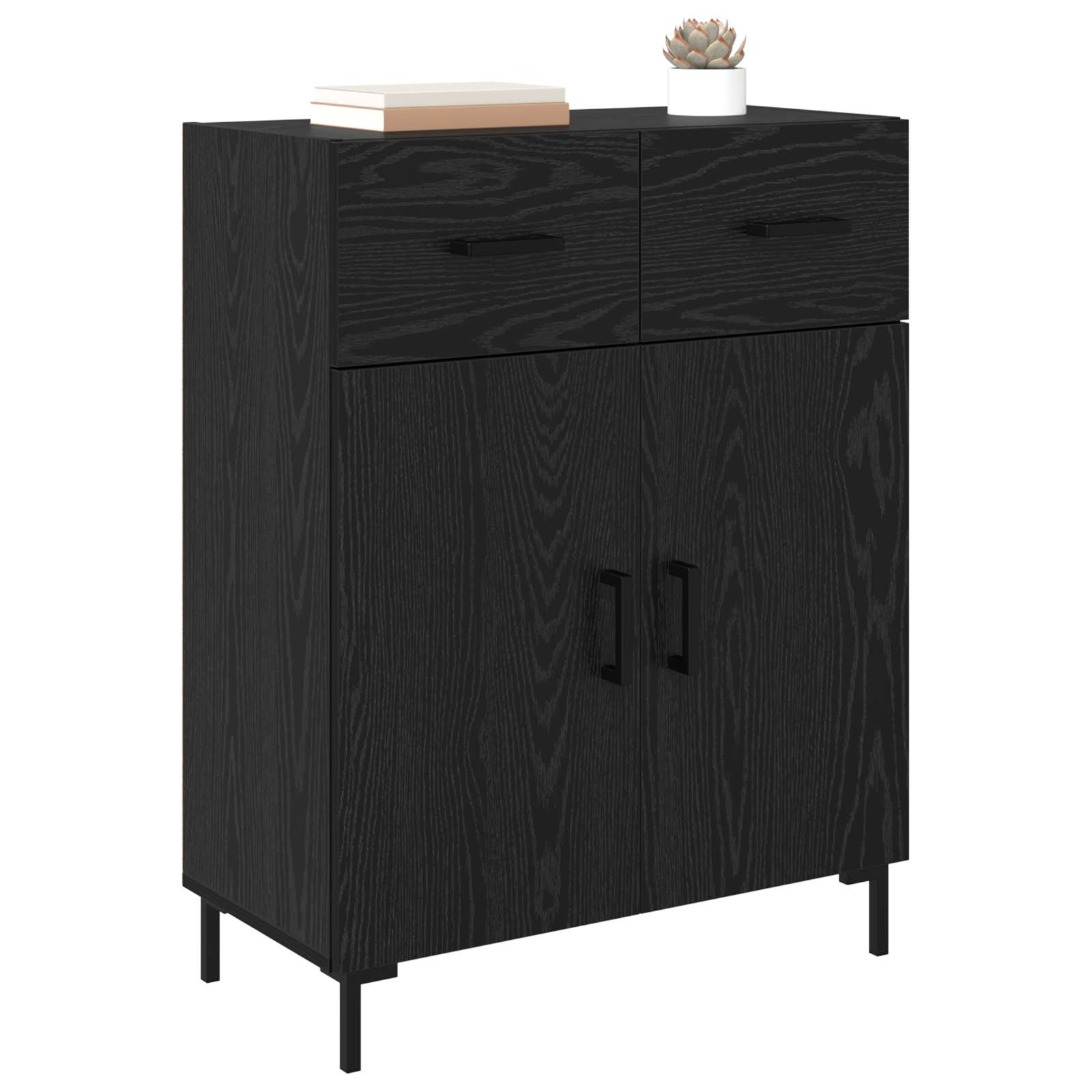 Buffet Chêne noir 69,5 x 34 x 90 cm Bois d'ingénierie - XIOS