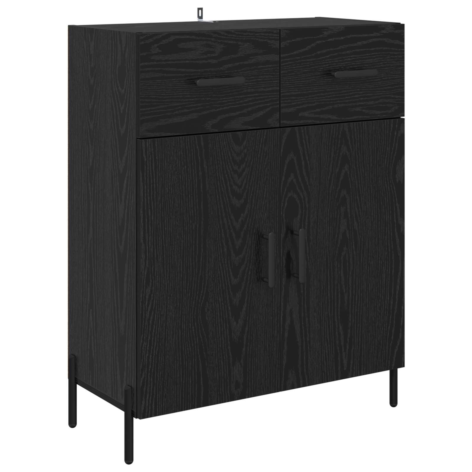 Buffet Chêne noir 69,5 x 34 x 90 cm Bois d'ingénierie - XIOS