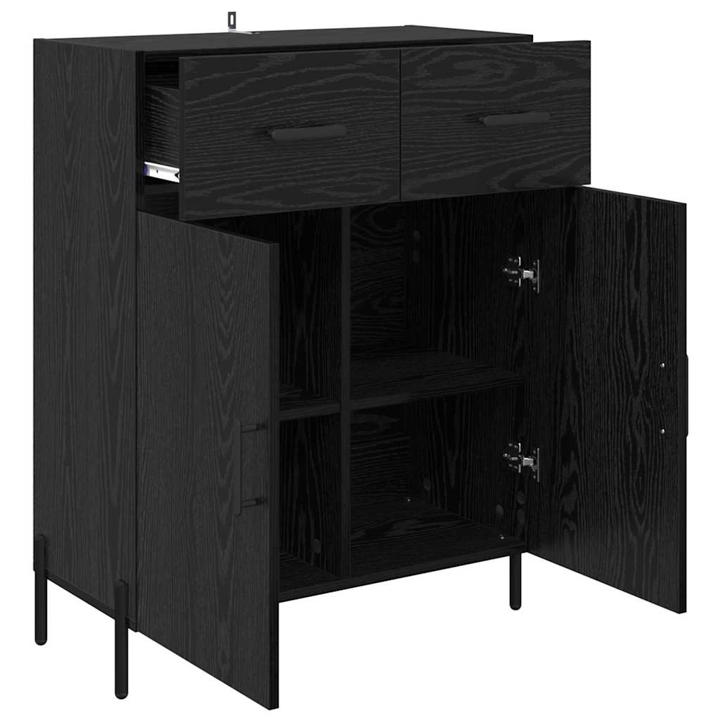 Buffet Chêne noir 69,5 x 34 x 90 cm Bois d'ingénierie - XIOS