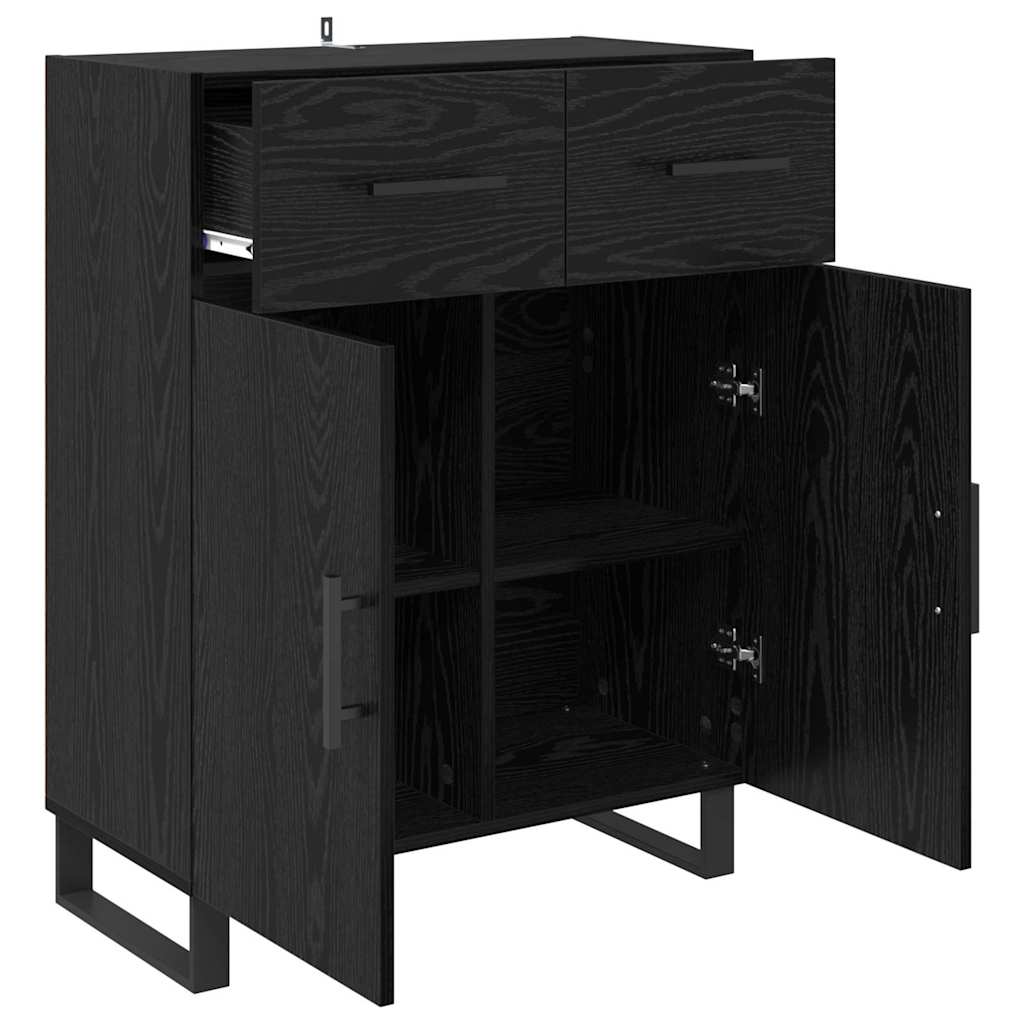 Buffet Chêne noir 69,5 x 34 x 90 cm Bois d'ingénierie - XIOS