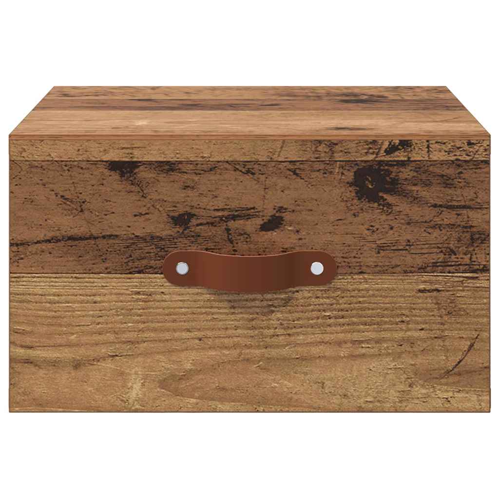 Cabinet de chevet mural Bois Ancien 35 x 35 x 20 cm - XIOS