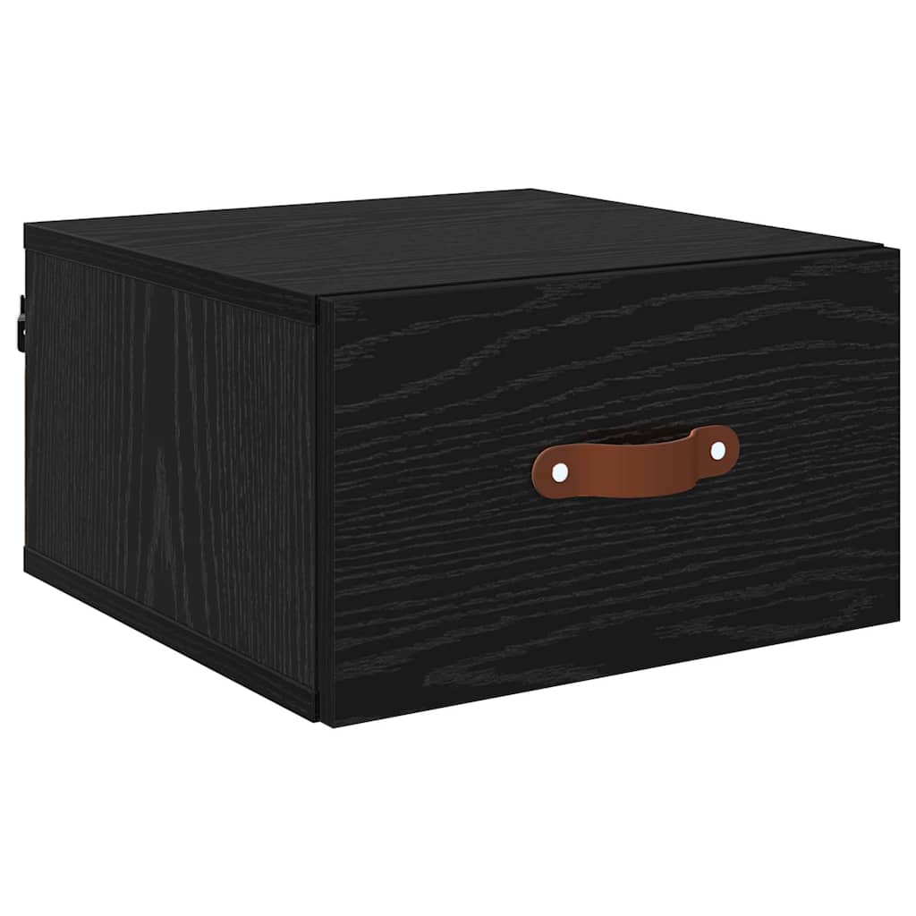 Cabinet de chevet mural Chêne noir 35 x 35 x 20 cm - XIOS
