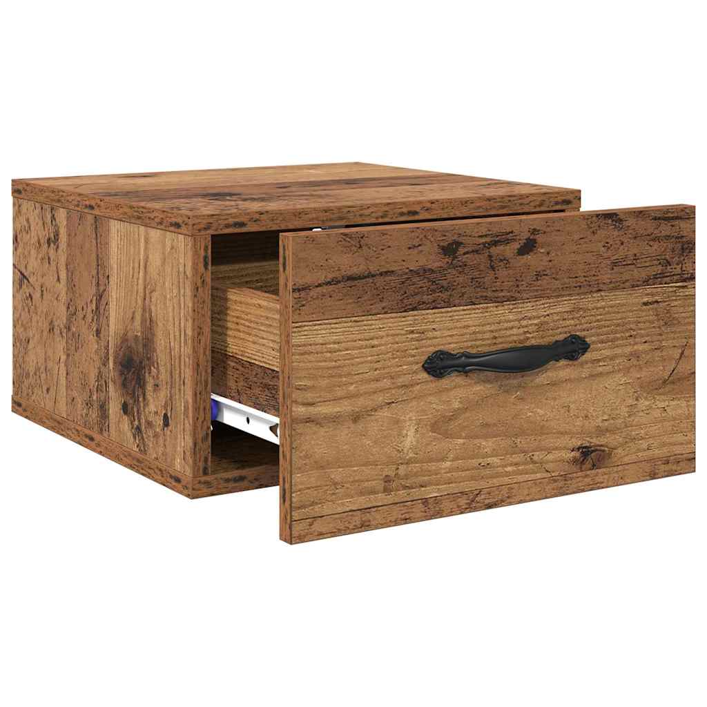 Cabinet de chevet avec tiroir 2 pcs Bois ancien 35 x 35 x 20 cm - XIOS