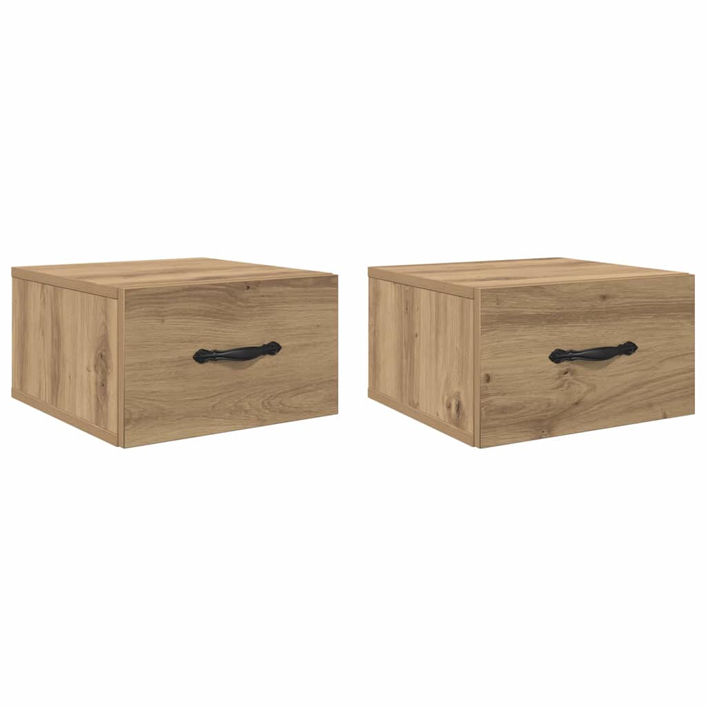Cabinet de chevet 2 pcs chêne artisanal 35 x 35 x 20 cm - XIOS